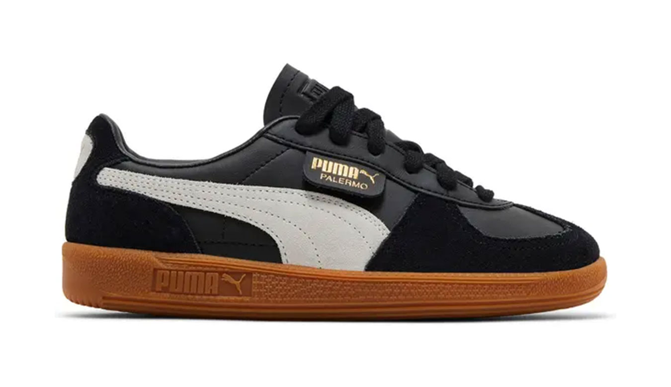 Puma Palermo Lth Jr 3.5 - Dětské - Tenisky Puma - Černé - 397275-03 - Velikost: 38.5