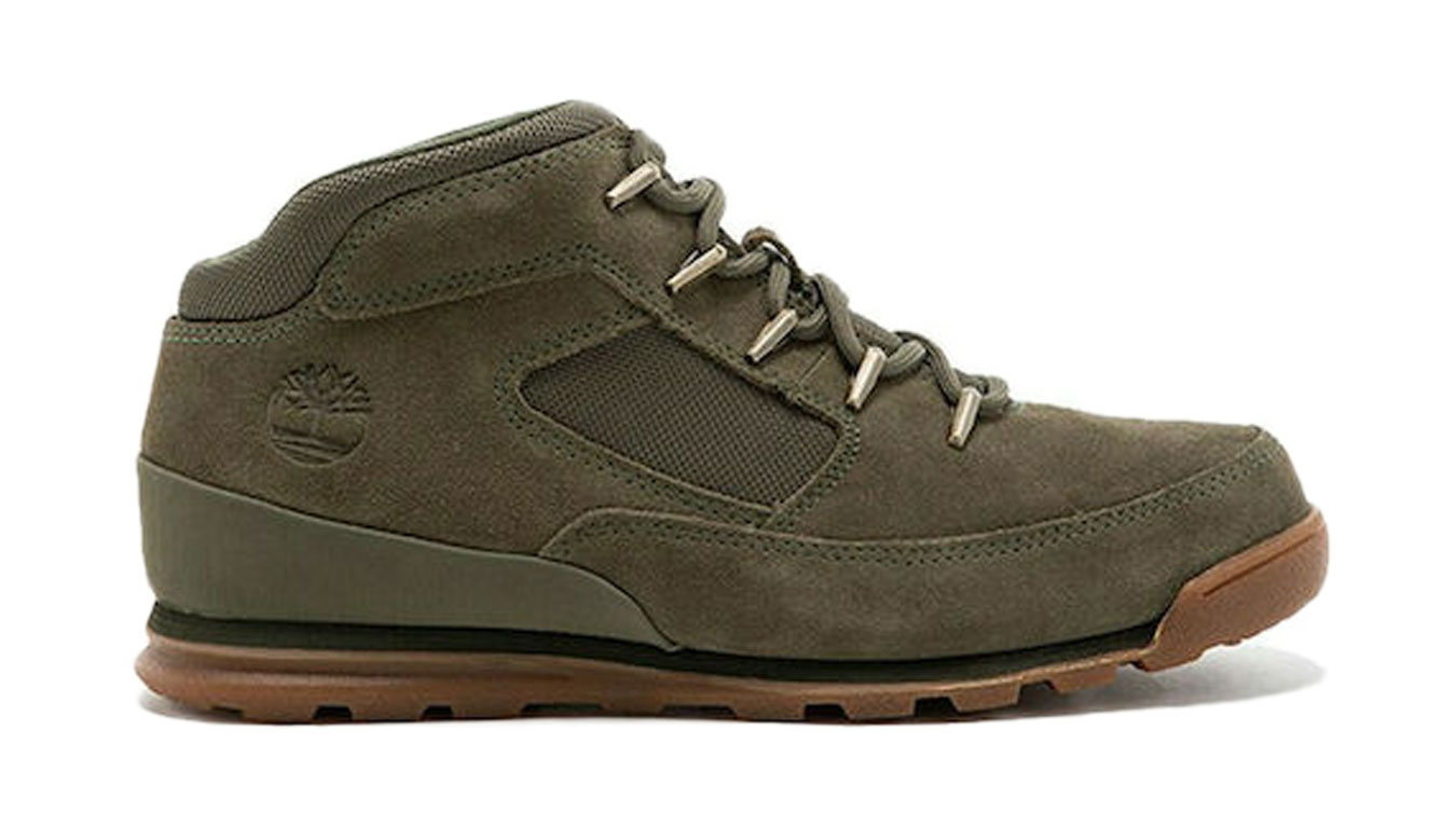 Timberland Euro Rock Mid Hiker Green Suede - Pánské - Tenisky Timberland - Zelené - A2H7H-A58 - Velikost: 45