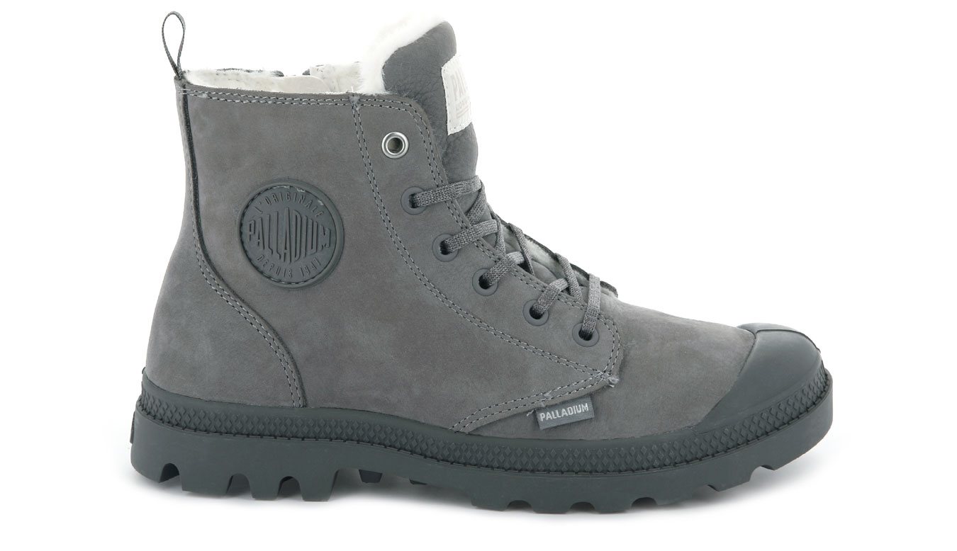 Palladium Pampa Hi Zip WL - Dámské - Tenisky Palladium - Šedé - 95982-055-M - Velikost: 37