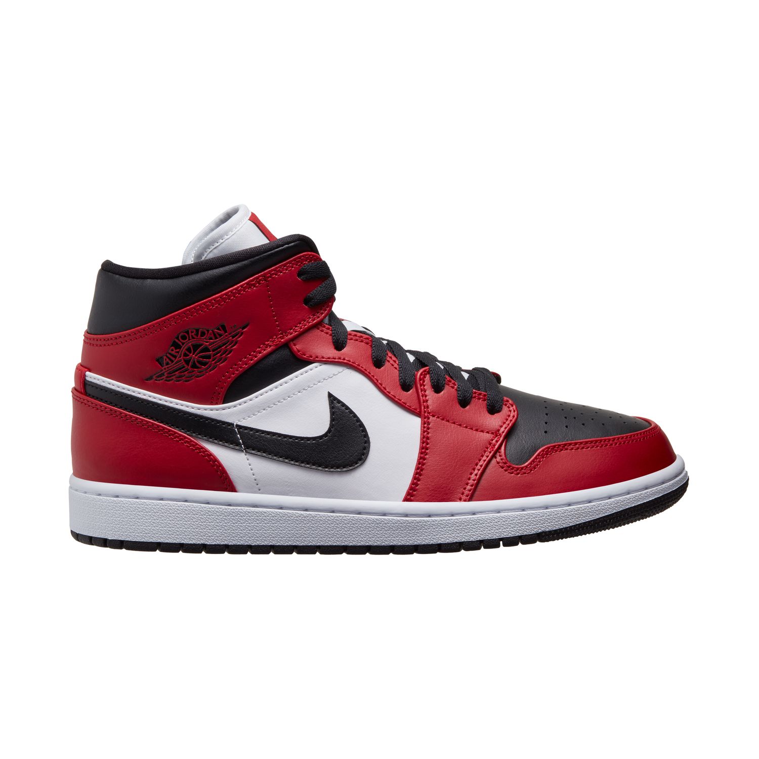 Levně Air Jordan 1 Mid "Chicago Black Toe" - Pánské - Tenisky Jordan - Černé - 554724-069