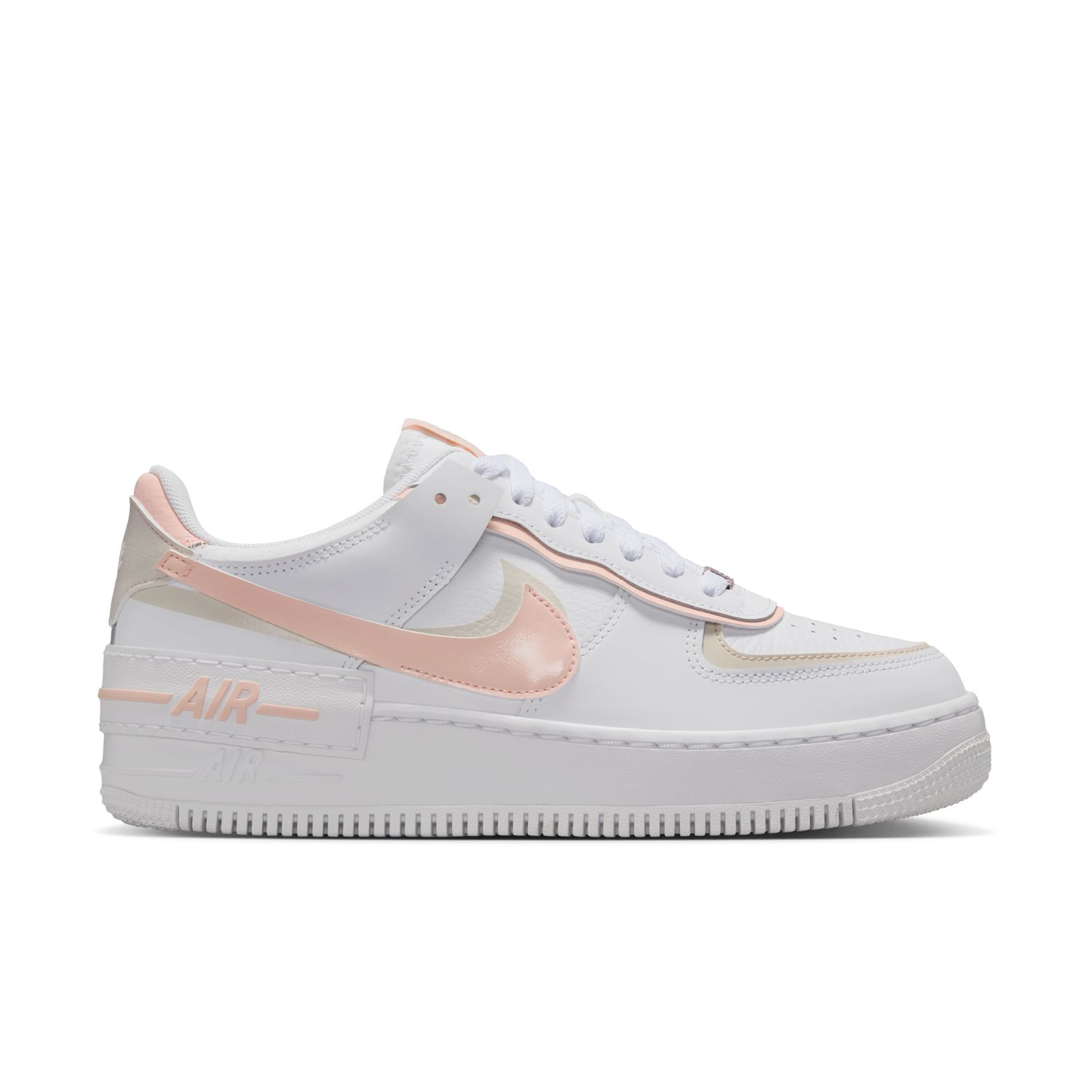 Nike Air Force 1 Shadow "Washed Coral" Wmns - Dámské - Tenisky Nike - Bílé - CI0919-121 - Velikost: 44.5