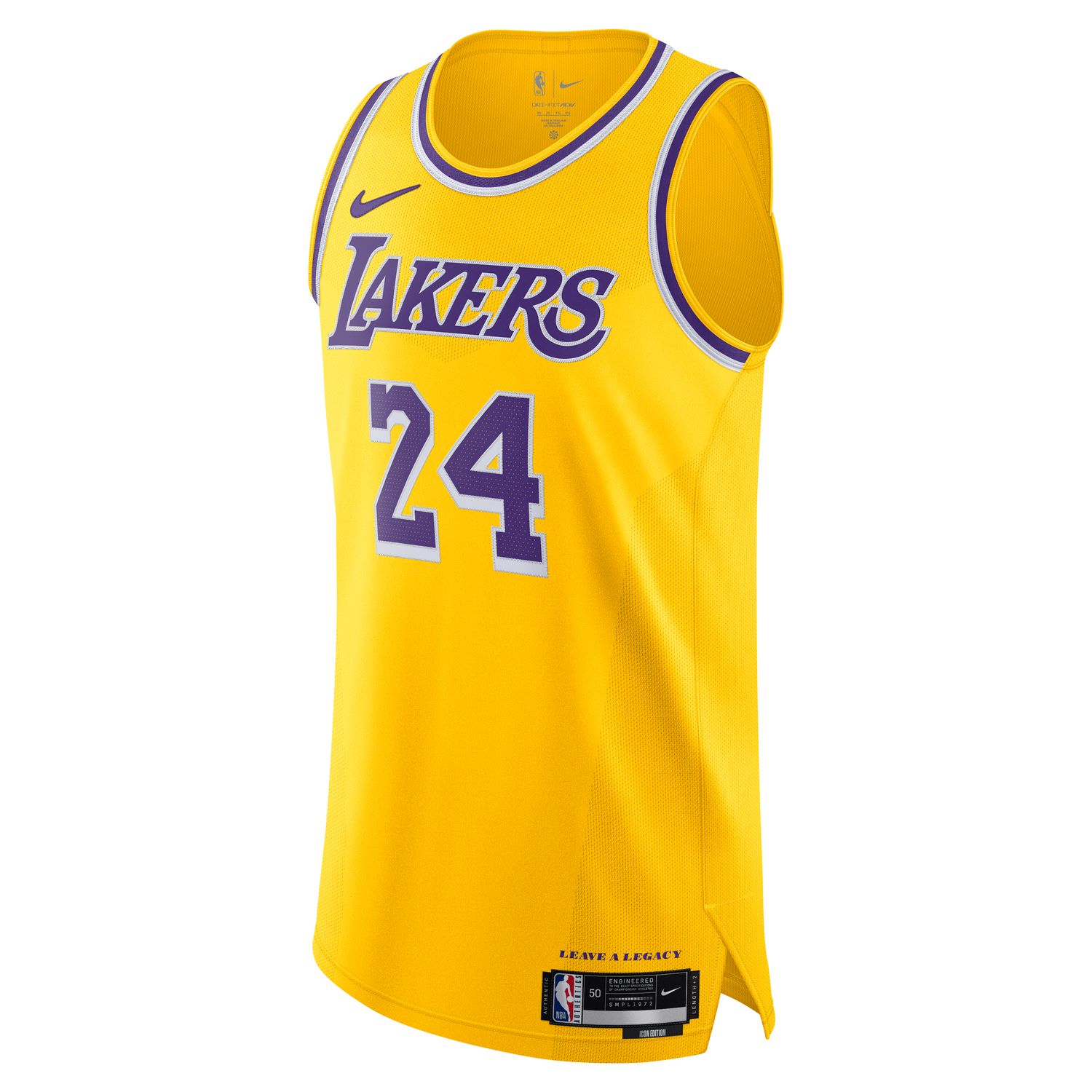 Nike Dri-FIT ADV NBA Los Angeles Lakers Icon Edition 2022/23 Authentic Jersey - Pánské - Dres Nike - Žluté - DM6028-732 - Velikost: 44