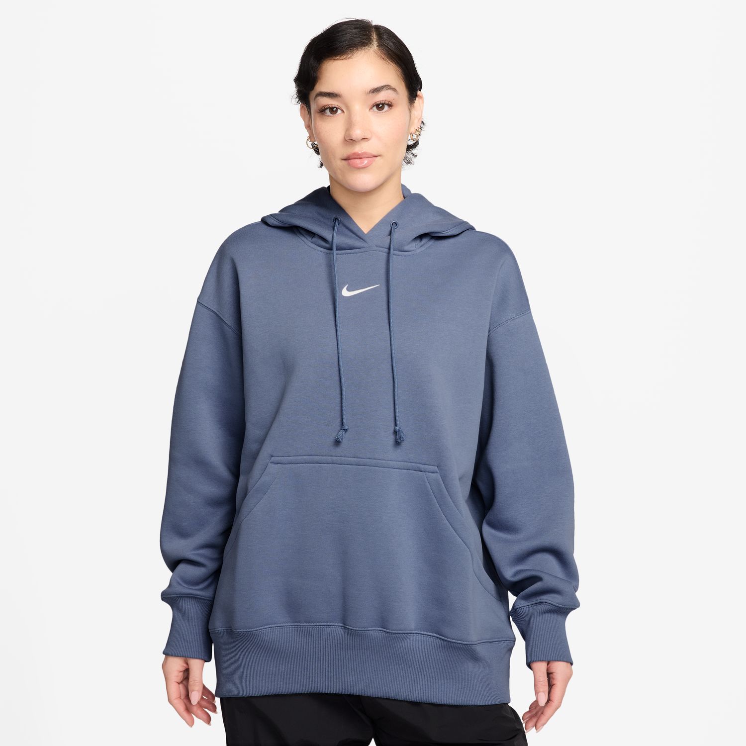 Nike Sportswear Phoenix Fleece Wmns Oversized Pullover Hoodie World Indigo - Dámské - Mikina Nike - Modré - DQ5860-499 - Velikost: XS