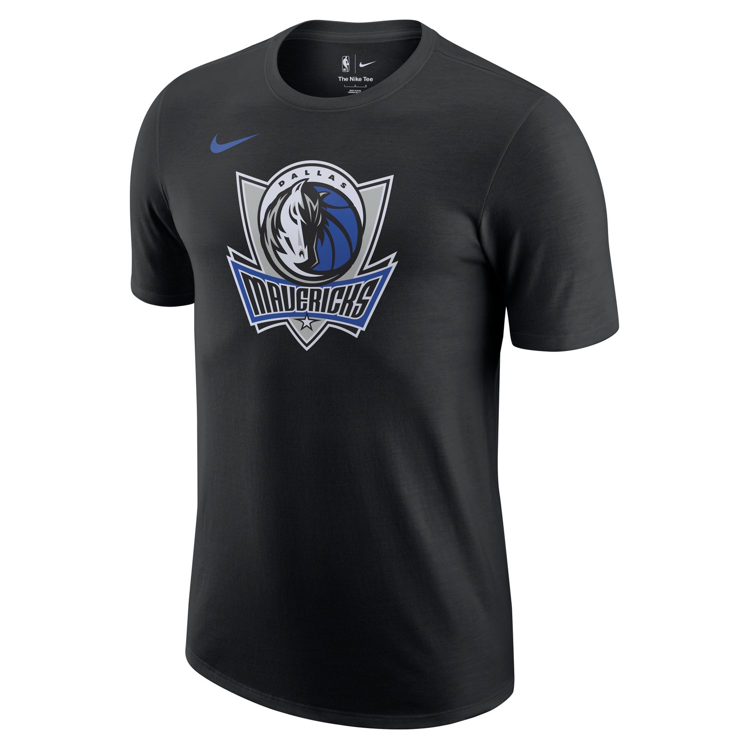 Levně Nike NBA Dallas Mavericks Essential Logo Tee Black - Pánské - Triko Nike - Černé - FJ0234-010