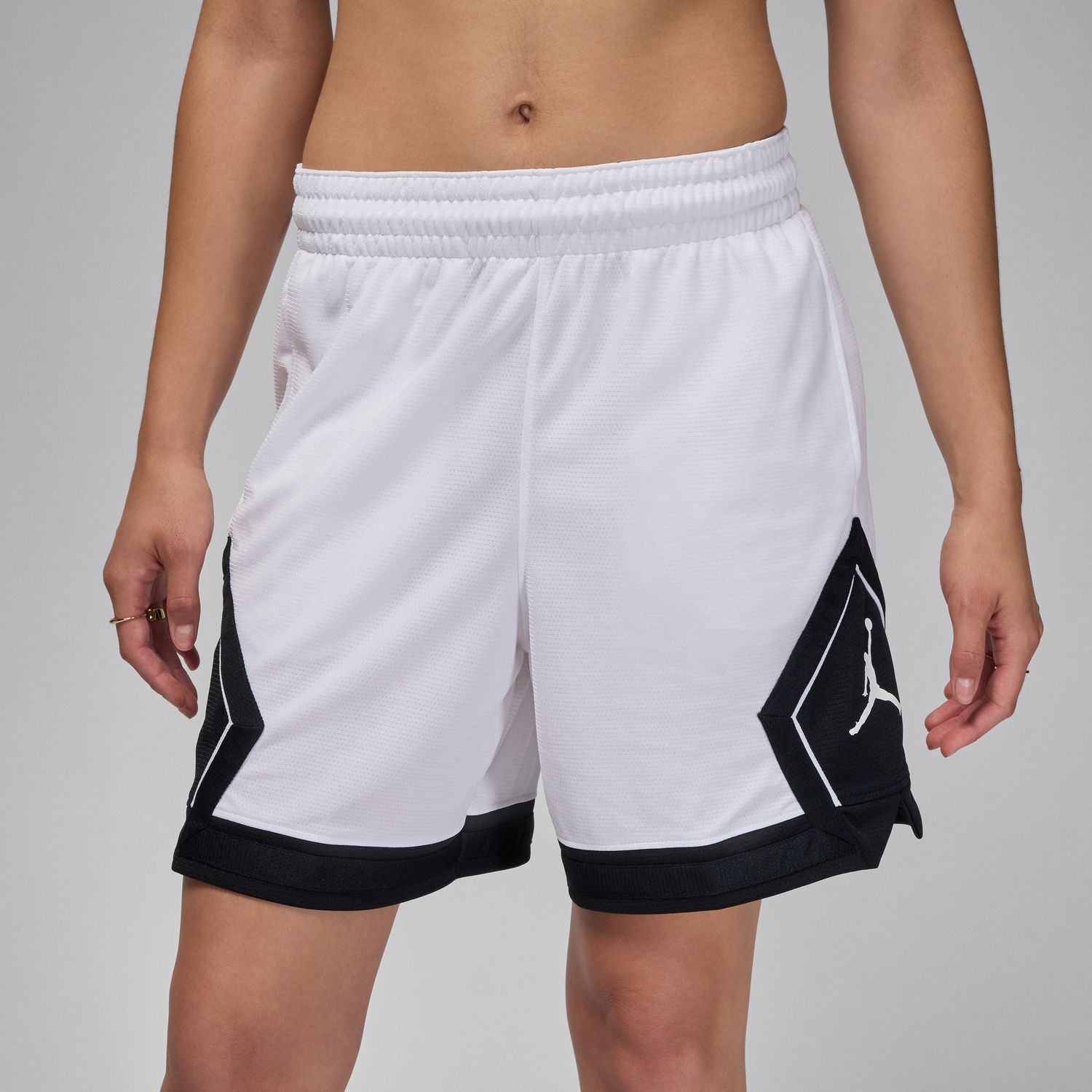 Jordan Sport Wmns 4" Diamond Shorts White - Dámské - Kraťasy Jordan - Bílé - FN5134-101 - Velikost: XS