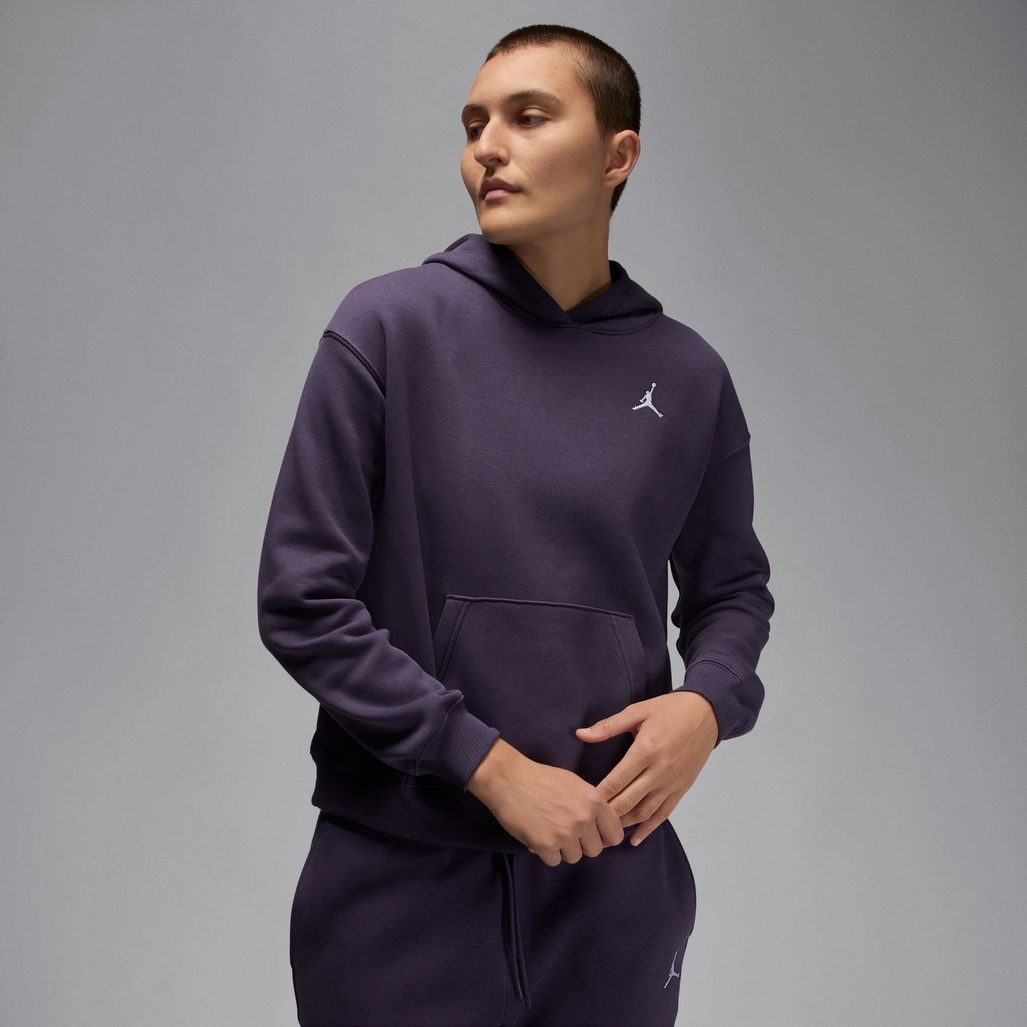 Jordan Brooklyn Fleece Wmns Pullover Hoodie - Dámské - Mikina Jordan - Fialové - FV7071-573 - Velikost: XS