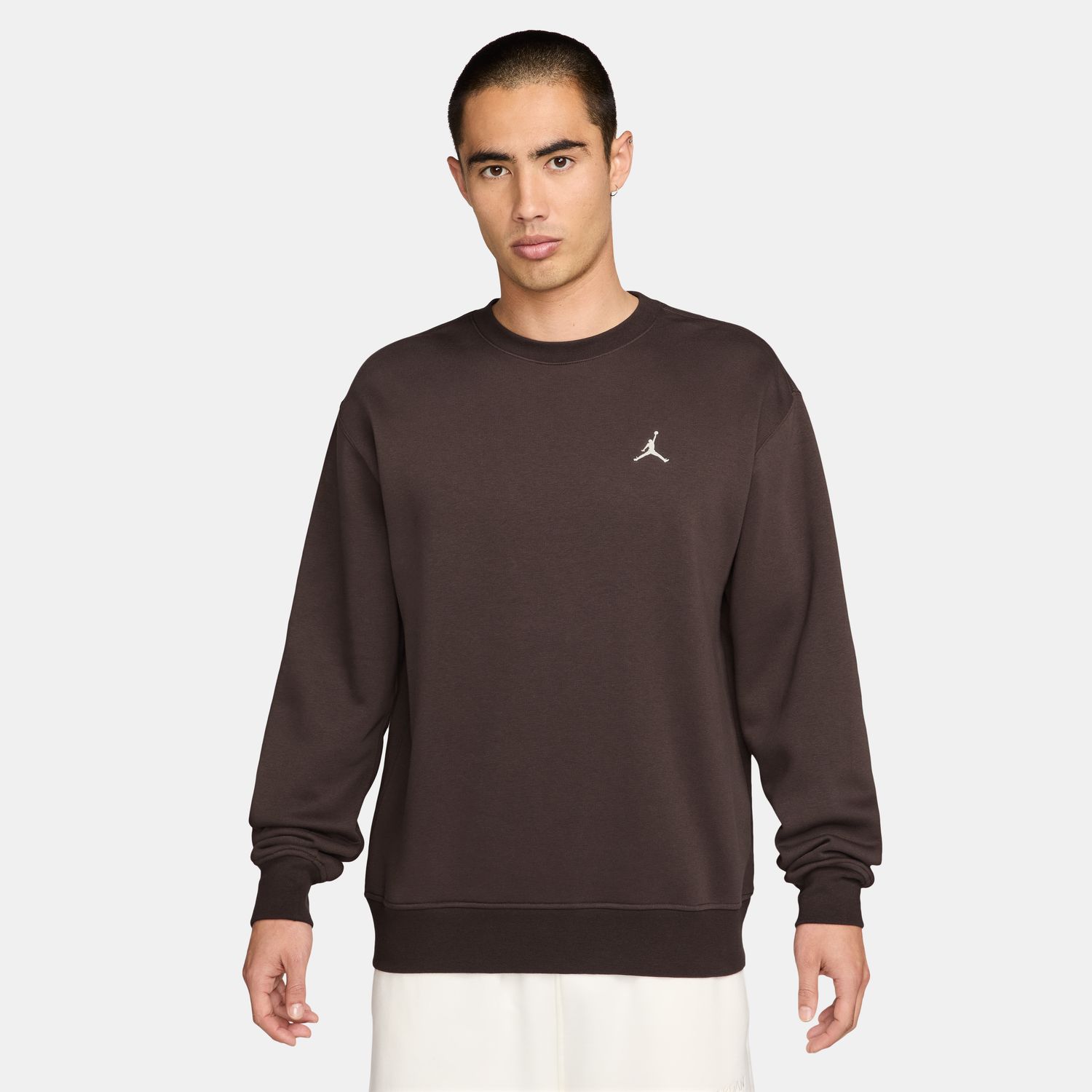 Levně Jordan Brooklyn Fleece Crew-Neck Sweatshirt Baroque Brown - Pánské - Mikina Jordan - Hnědé - FV7293-237