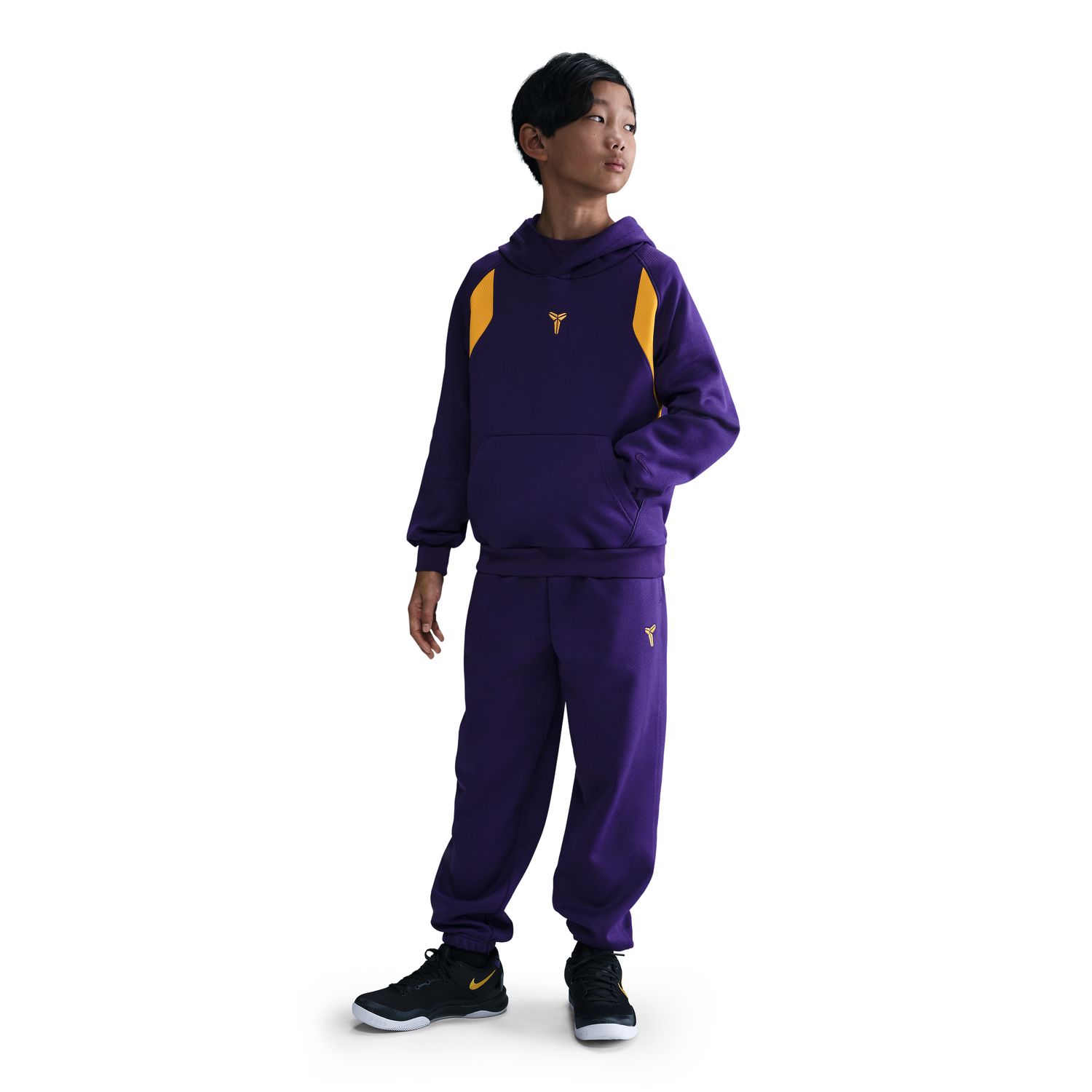 Nike Kobe Big Kids Therma-FIT Pullover Hoodie Court Purple - Dětské - Mikina Nike - Fialové - HJ1028-547 - Velikost: L