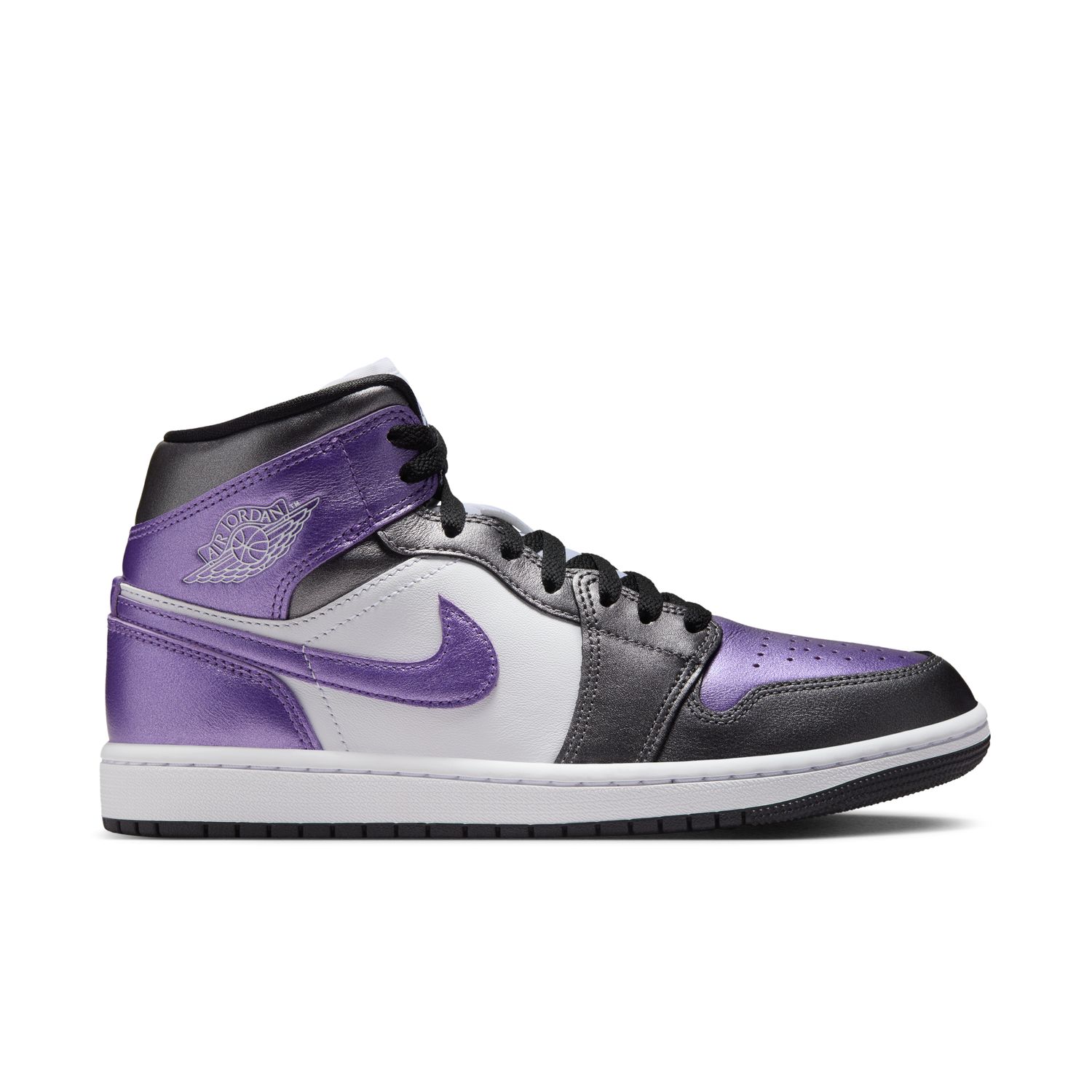 Air Jordan 1 Mid SE "Metallic Purple" Wmns - Dámské - Tenisky Jordan - Bílé - HJ5911-105 - Velikost: 36.5
