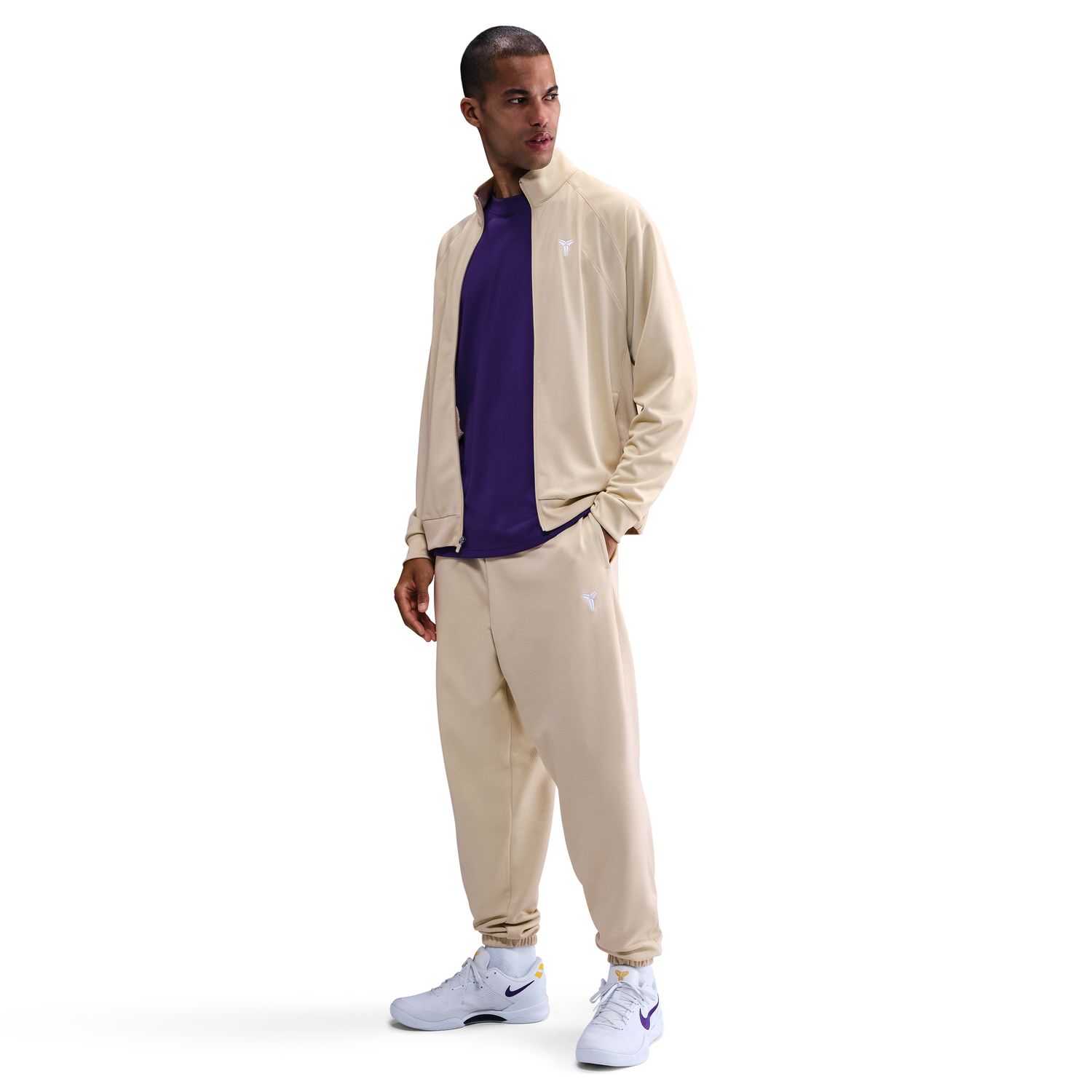 Nike Kobe Therma-FIT Basketball Pants Sanddrift - Pánské - Kalhoty Nike - Bílé - HJ8113-126 - Velikost: S