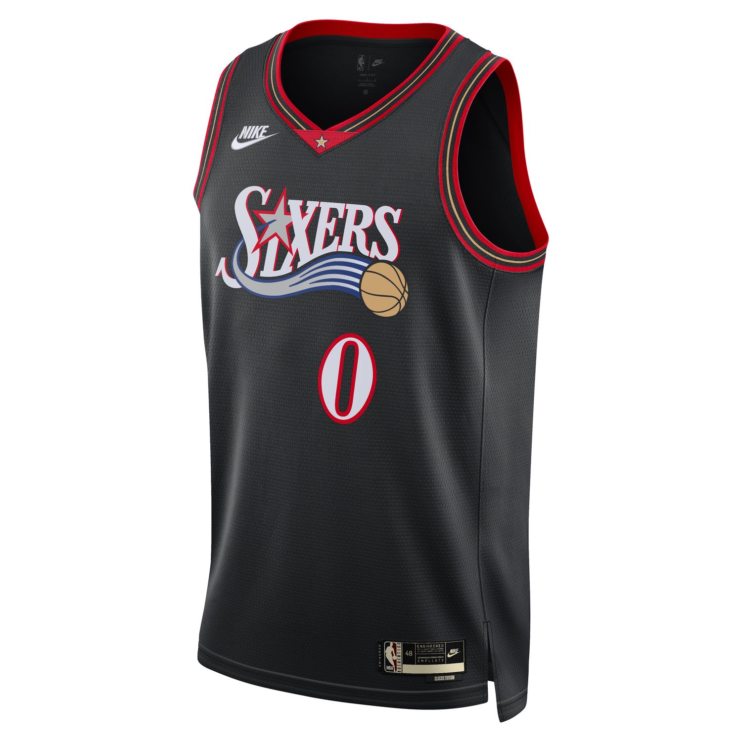 Nike Dri-FIT NBA Philadelphia 76ers 2025/26 Hardwood Classics Swingman Jersey - Pánské - Dres Nike - Černé - HM4778-012 - Velikost: 2XL
