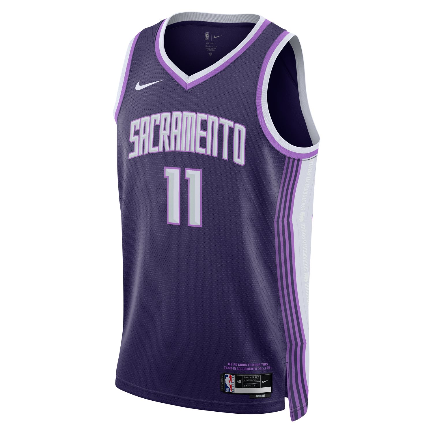 Nike Dri-FIT Sacramento Kings Domantas Sabonis Swingman Jersey - Pánské - Dres Nike - Fialové - HM5995-536 - Velikost: S