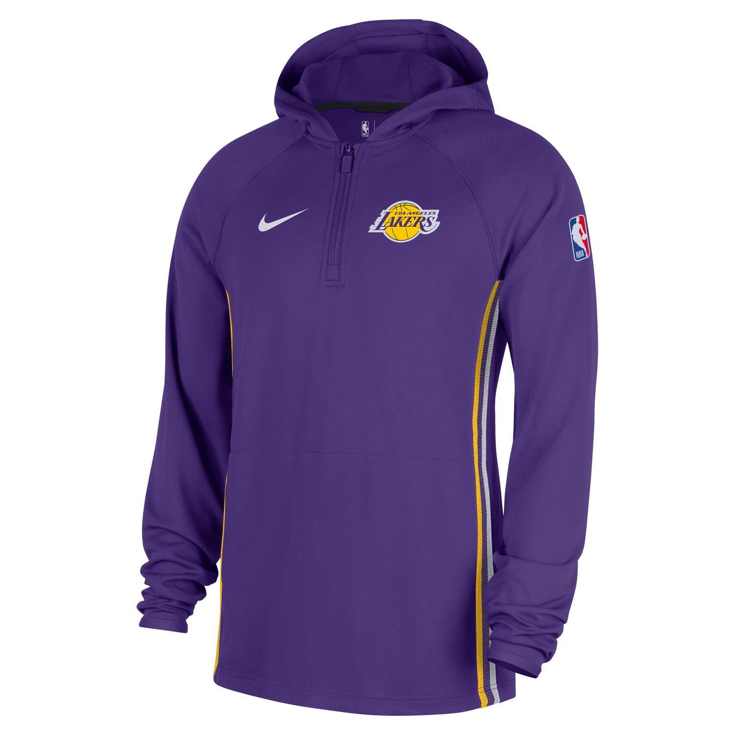 Nike Dri-FIT NBA Los Angeles Lakers Zoned 1/4-Zip Hoodie Field Purple - Pánské - Mikina Nike - Fialové - HM7057-504 - Velikost: XL