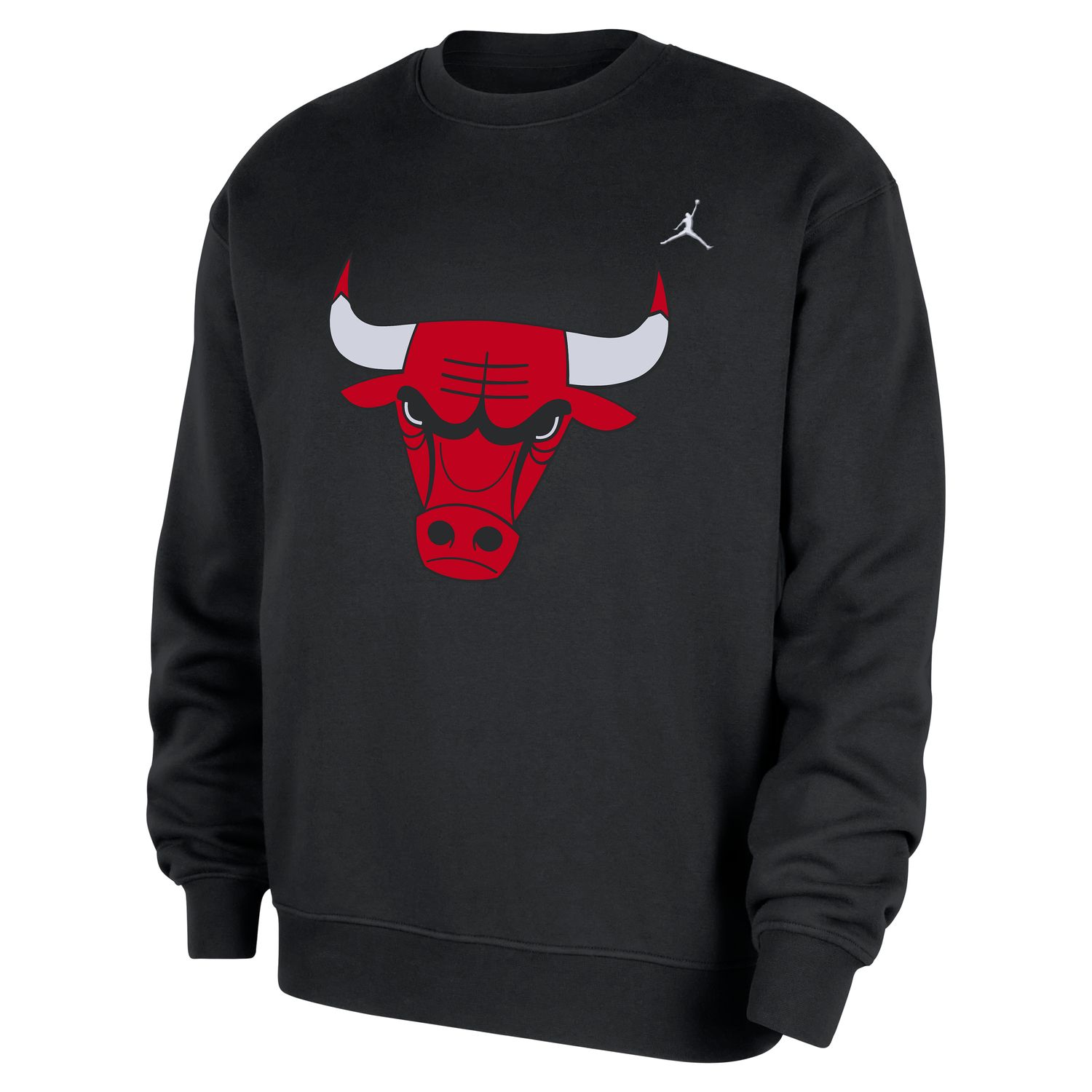 Jordan NBA Chicago Bulls Statement Essentials Fleece Crew-Neck Sweatshirt - Pánské - Mikina Jordan - Černé - HM7578-010 - Velikost: XL