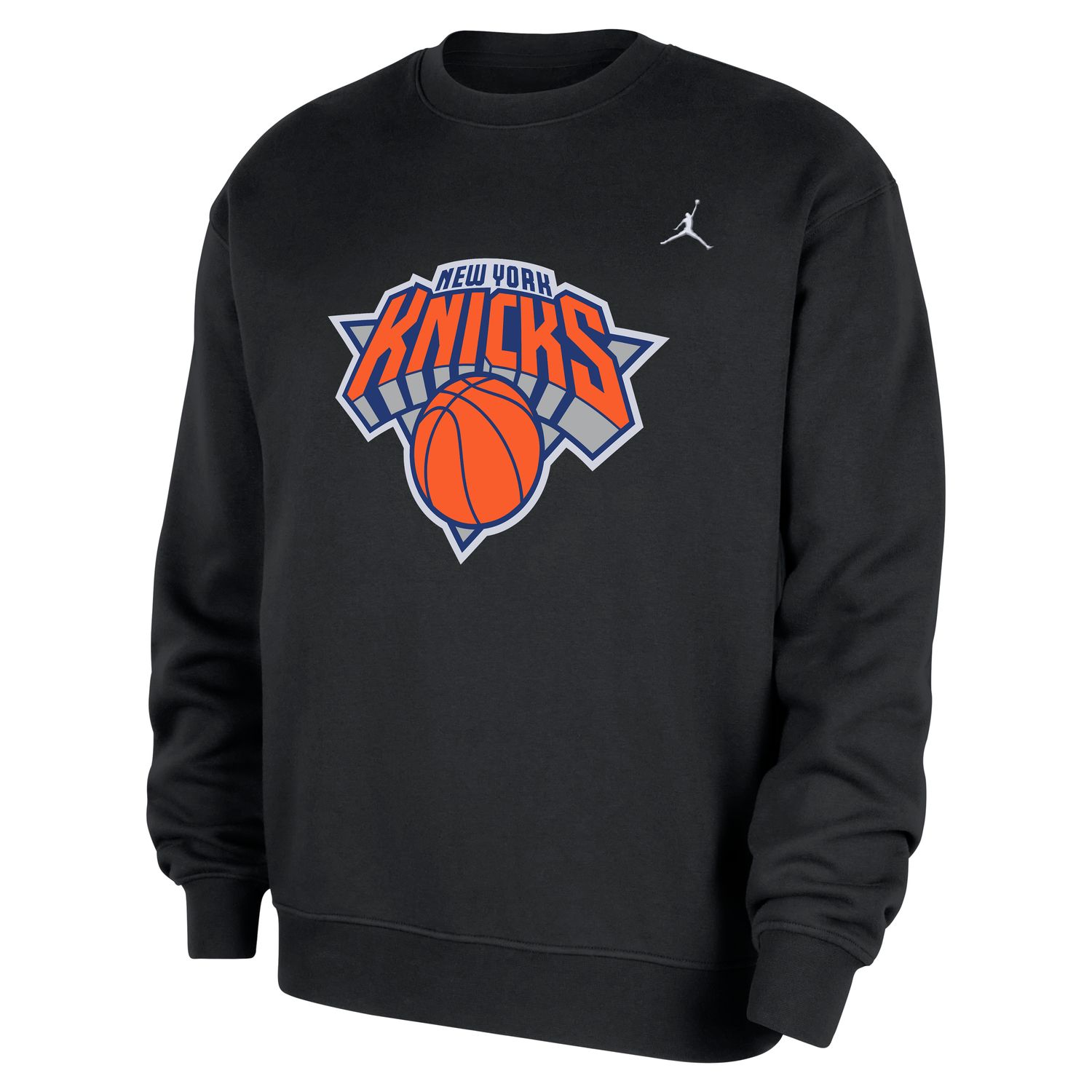 Jordan NBA New York Knicks Statement Essentials Fleece Crew-Neck Sweatshirt - Pánské - Mikina Jordan - Černé - HM7596-010 - Velikost: M