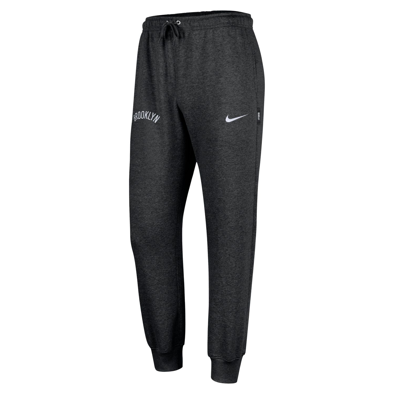 Nike NBA Club Brooklyn Nets City Edition Fleece Jogger - Pánské - Kalhoty Nike - Černé - HQ5468-010 - Velikost: L