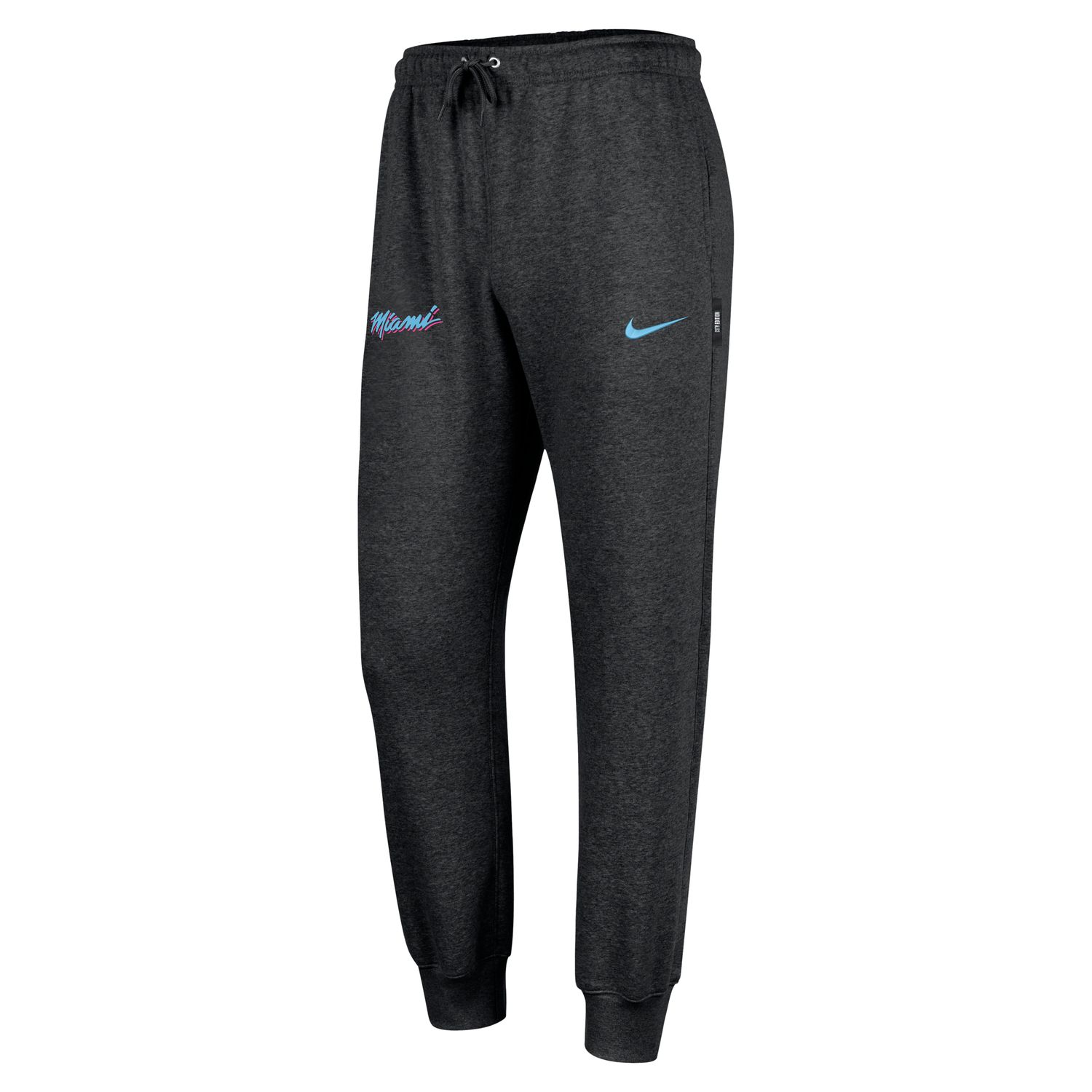 Nike NBA Club Miami Heat City Edition Fleece Jogger - Pánské - Kalhoty Nike - Černé - HQ5483-010 - Velikost: S