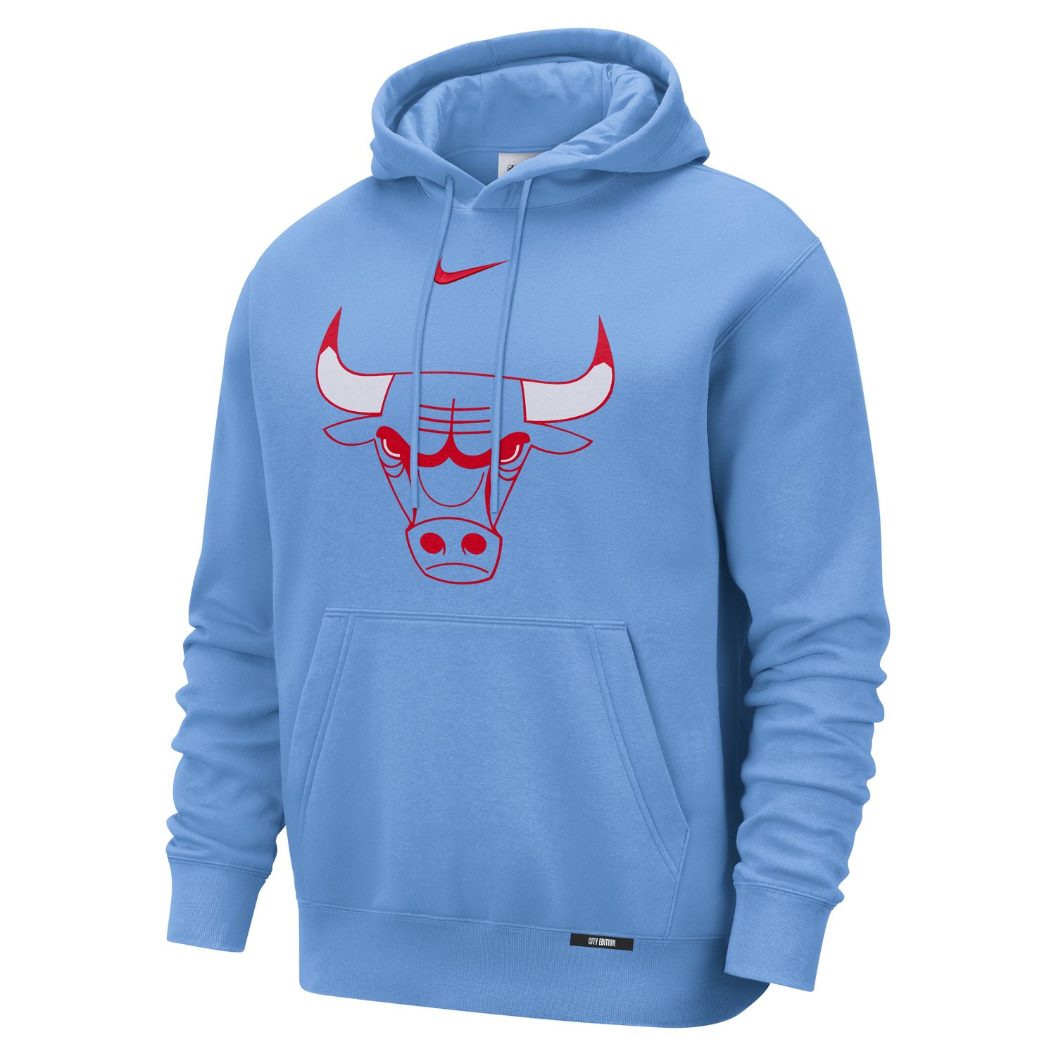 Levně Nike Chicago Bulls City Edition Club Hoodie - Pánské - Mikina Nike - Černé - HQ5518-448