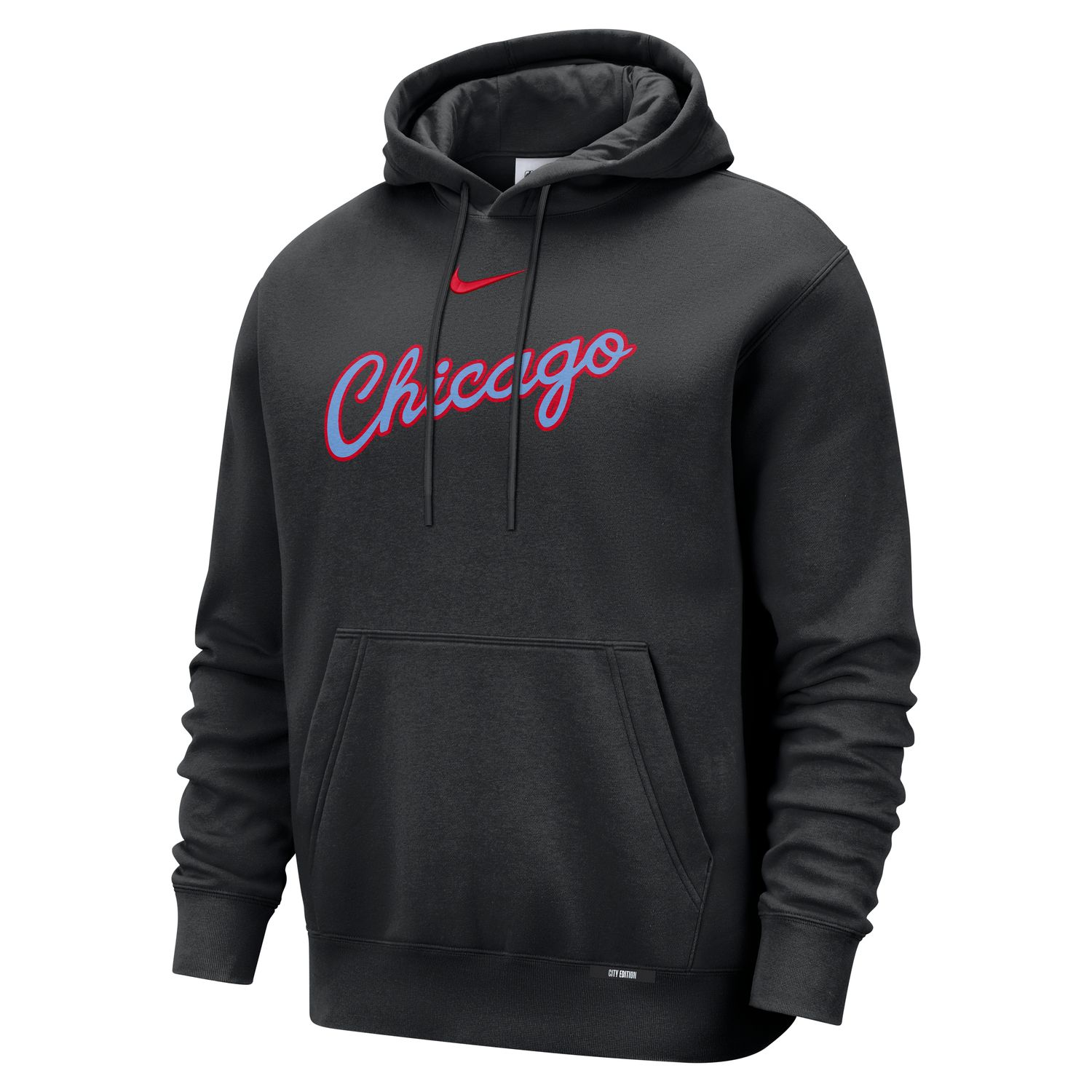 Nike Basketball Club Chicago Bulls City Edition Pull-Over Hoodie - Pánské - Mikina Nike - Černé - HQ5520-010 - Velikost: XL