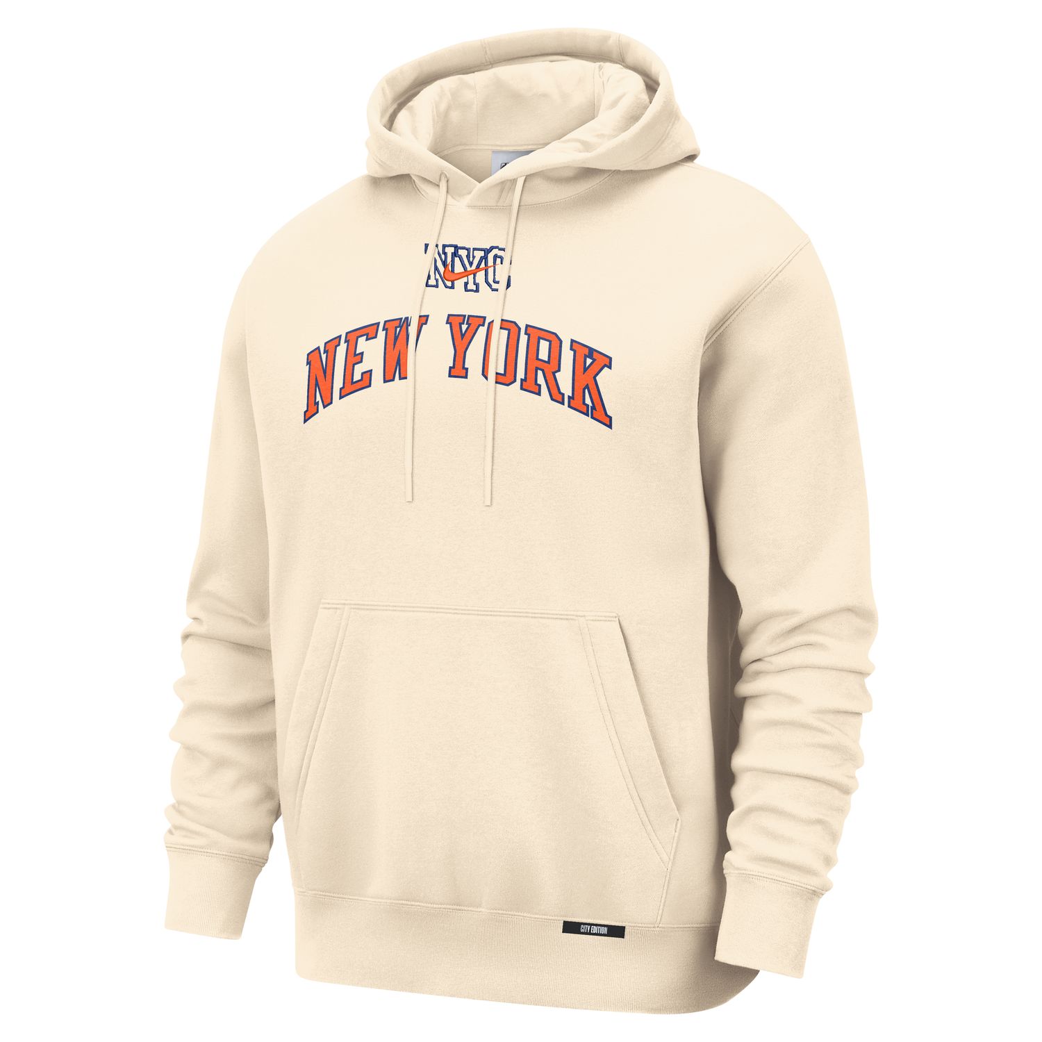 Nike Basketball Club New York Knicks City Edition Pull-Over Hoodie - Pánské - Mikina Nike - Bílé - HQ5555-120 - Velikost: S