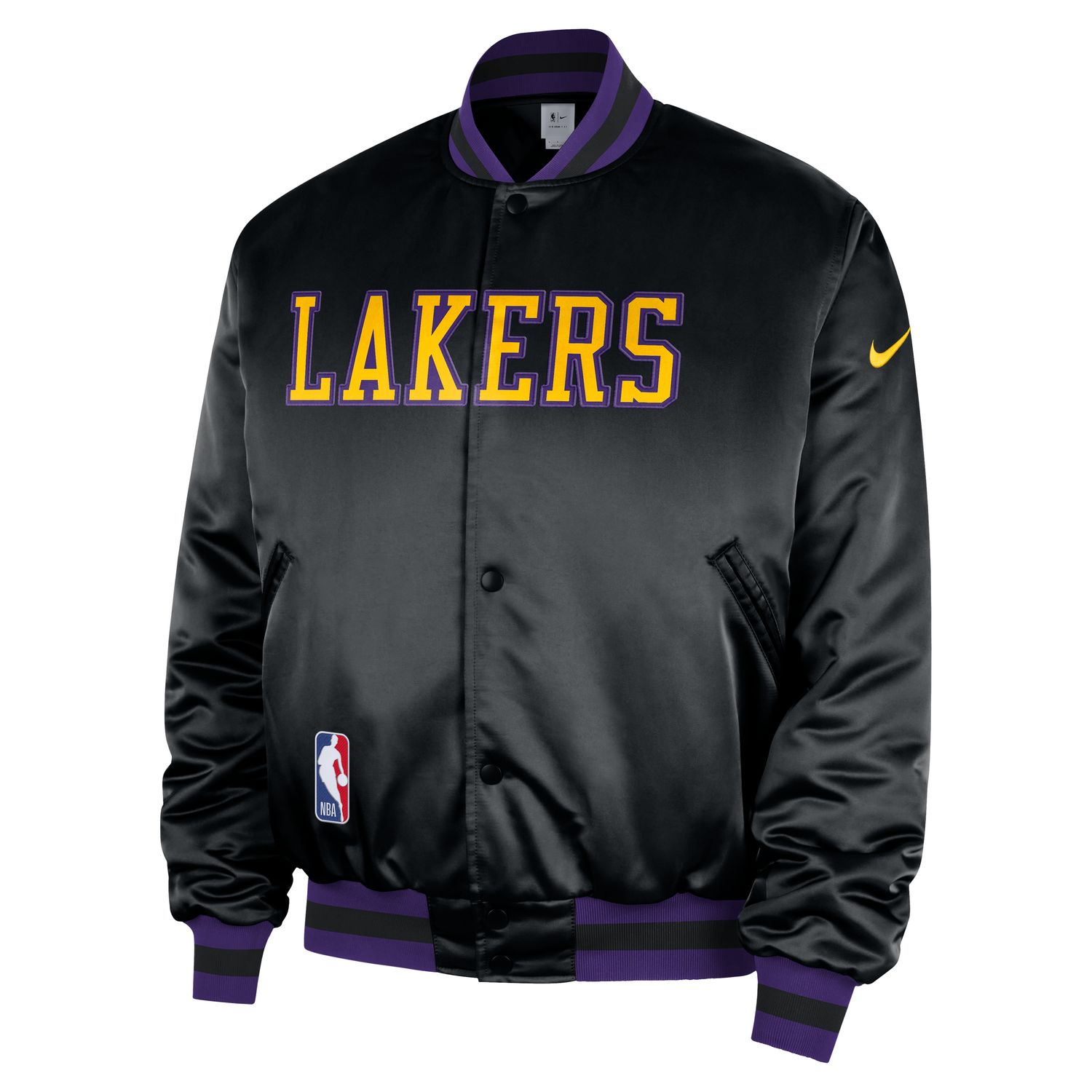 Nike NBA Los Angeles Lakers City Edition Premium Jacket - Pánské - Bunda Nike - Černé - HQ5765-010 - Velikost: S