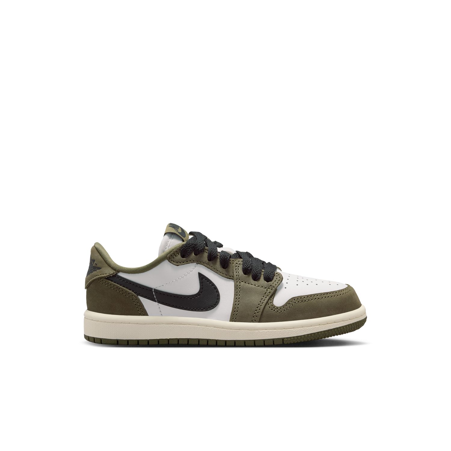 Air Jordan 1 Retro Low "Medium Olive" (PS) - Dětské - Tenisky Jordan - Hnědé - HQ6996-200 - Velikost: 31