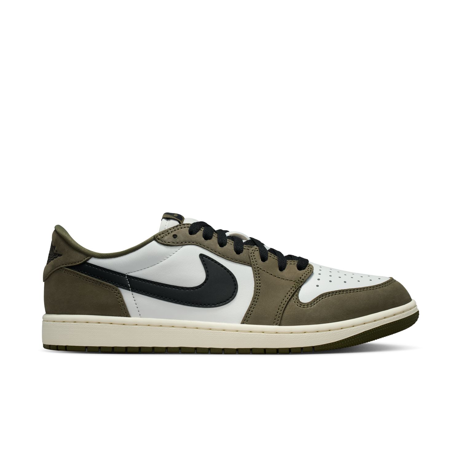 Air Jordan 1 Retro Low "Medium Olive" - Pánské - Tenisky Jordan - Hnědé - HQ6998-200 - Velikost: 45.5