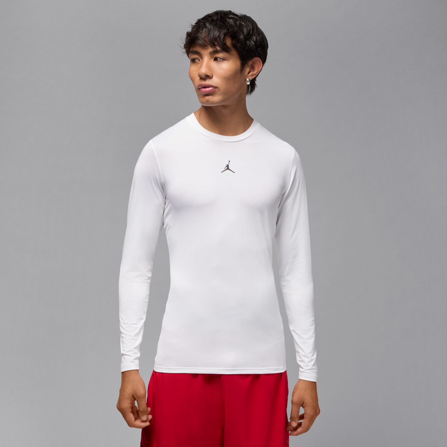 Jordan Sport Dri-FIT Long-Sleeve Base Layer Top White - Pánské - Triko Jordan - Bílé - HQ8683-100 - Velikost: 2XL