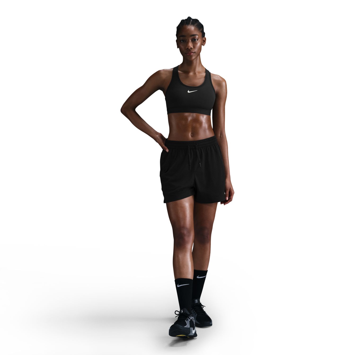 Nike Essential Wmns Dri-FIT Mesh Basketball Shorts Black - Dámské - Kraťasy Nike - Černé - HQ8961-010 - Velikost: M