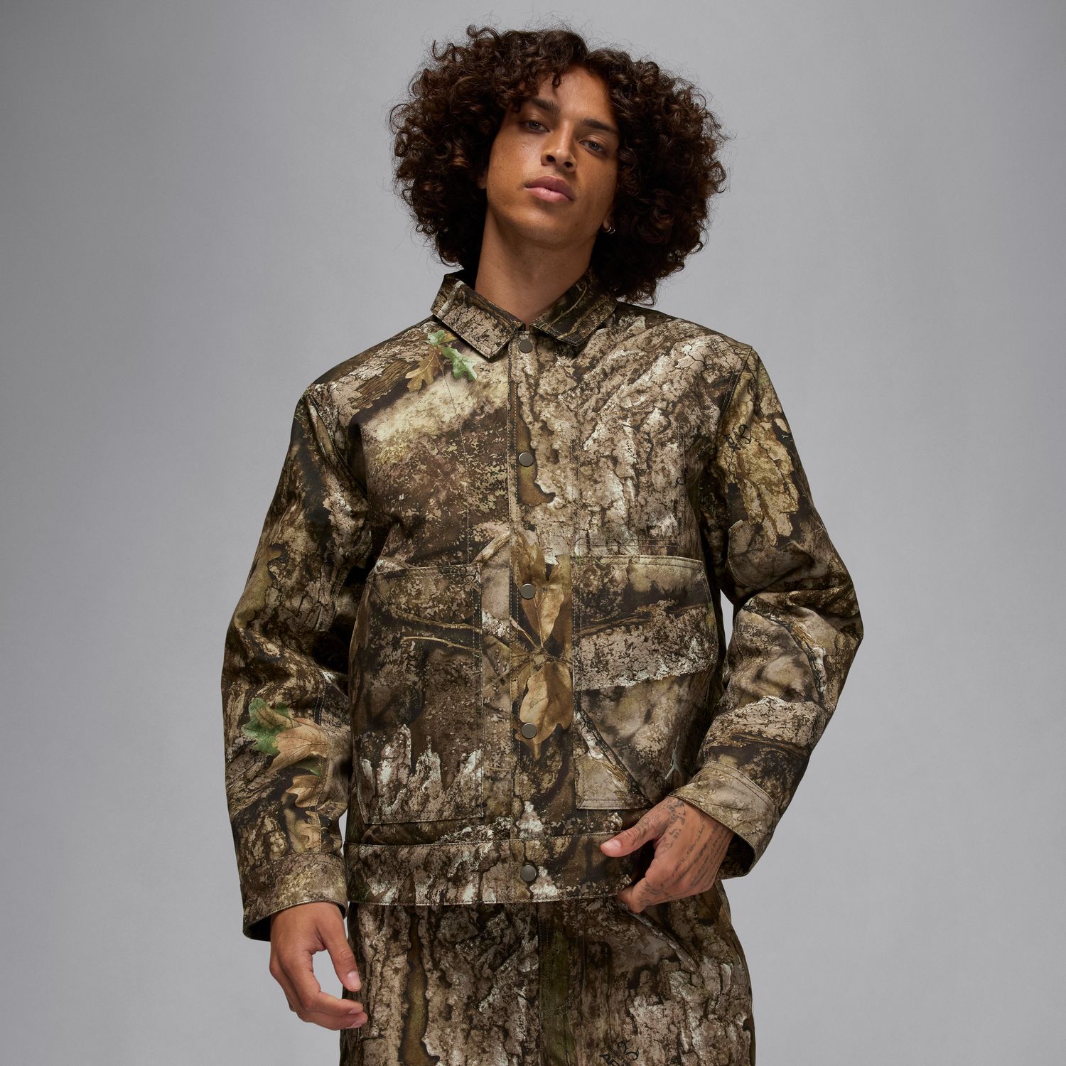 Jordan Flight Chicago Realtree Jacket - Pánské - Bunda Jordan - Zelené - HV0649-222 - Velikost: 2XL