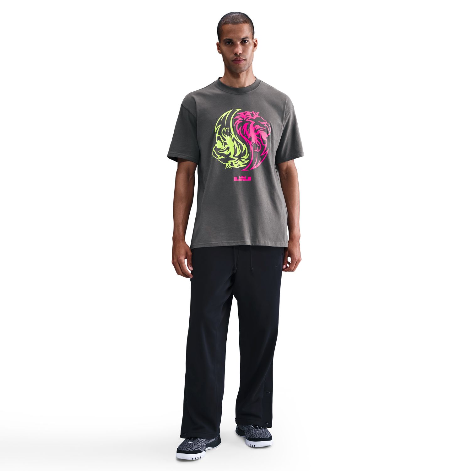 Nike LeBron Max90 Tee Iron Grey - Pánské - Triko Nike - Šedé - HV1689-068 - Velikost: 2XL