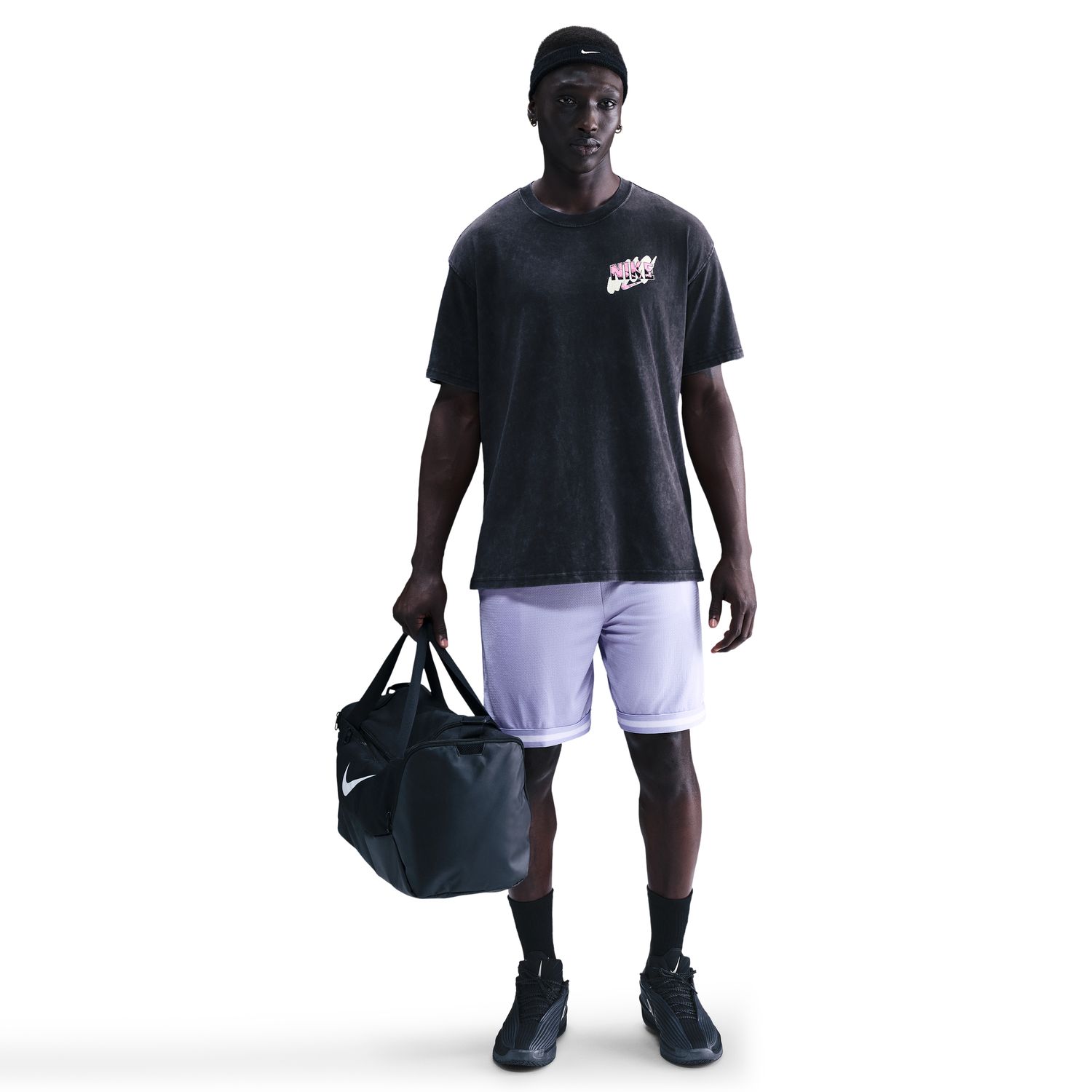 Nike Basketball M90 DNA Tee Black - Pánské - Triko Nike - Černé - HV1768-010 - Velikost: L