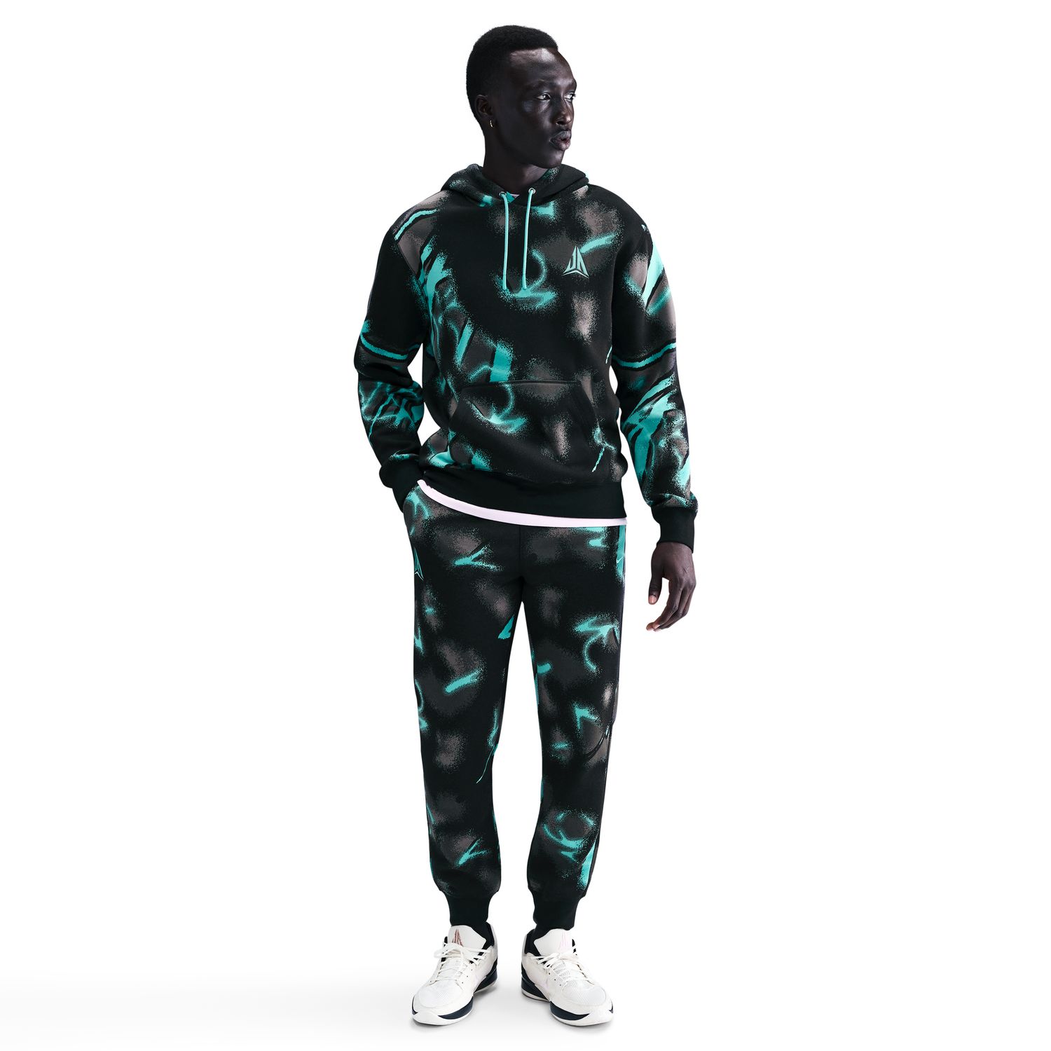 Nike Ja Club Fleece Basketball Joggers Pants Bleached Turq - Pánské - Kalhoty Nike - Zelené - HV3382-339 - Velikost: 2XL