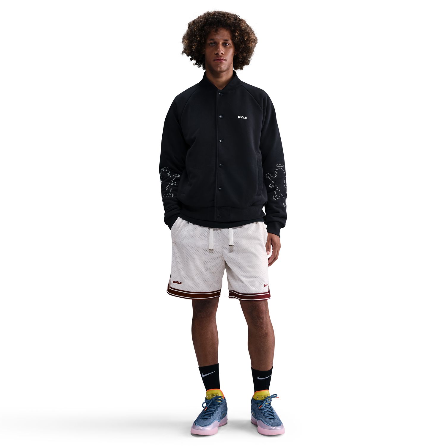 Nike LeBron 8" Basketball Shorts Sail - Pánské - Kraťasy Nike - Bílé - HV3394-133 - Velikost: XL