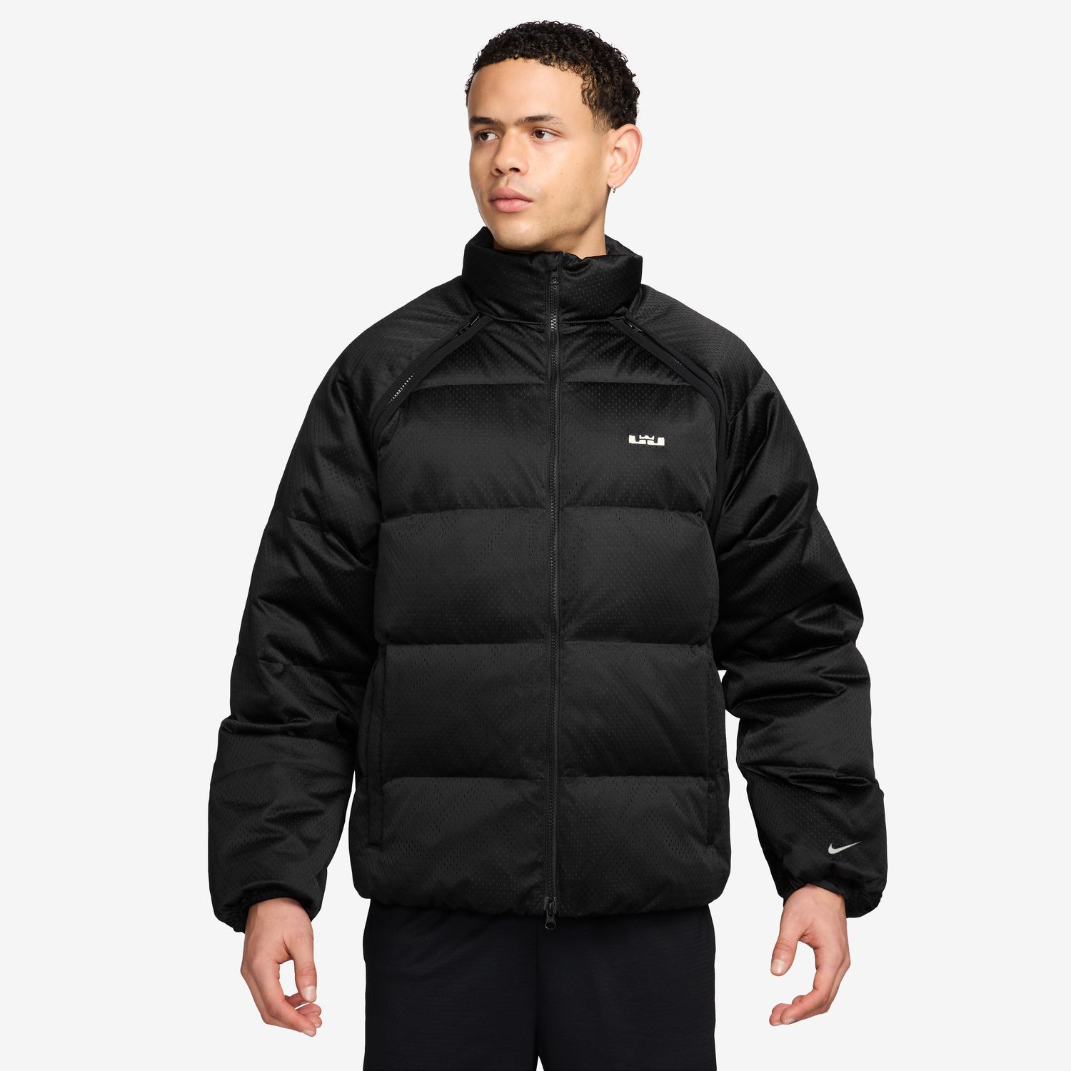 Nike Therma-FIT LeBron Down Jacket Black - Pánské - Bunda Nike - Černé - HV3501-010 - Velikost: S