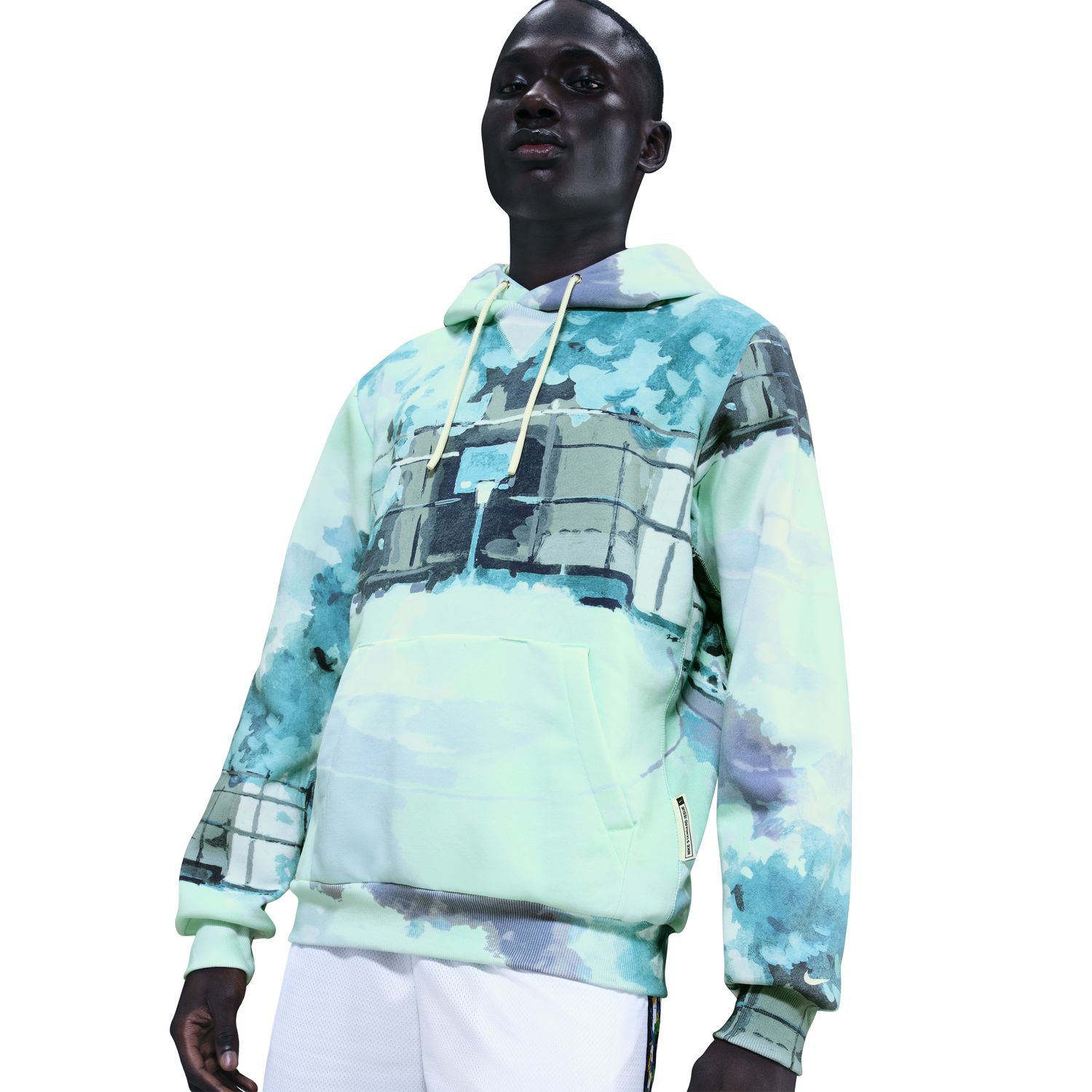 Nike Standard Issue Therma-FIT Pullover Basketball Hoodie Dusty Cactus - Pánské - Mikina Nike - Modré - HV3516-345 - Velikost: S