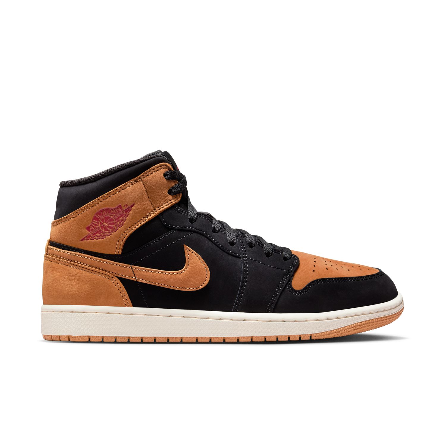 Air Jordan 1 Mid SE "Black Flax" - Pánské - Tenisky Jordan - Černé - HV4091-002 - Velikost: 46