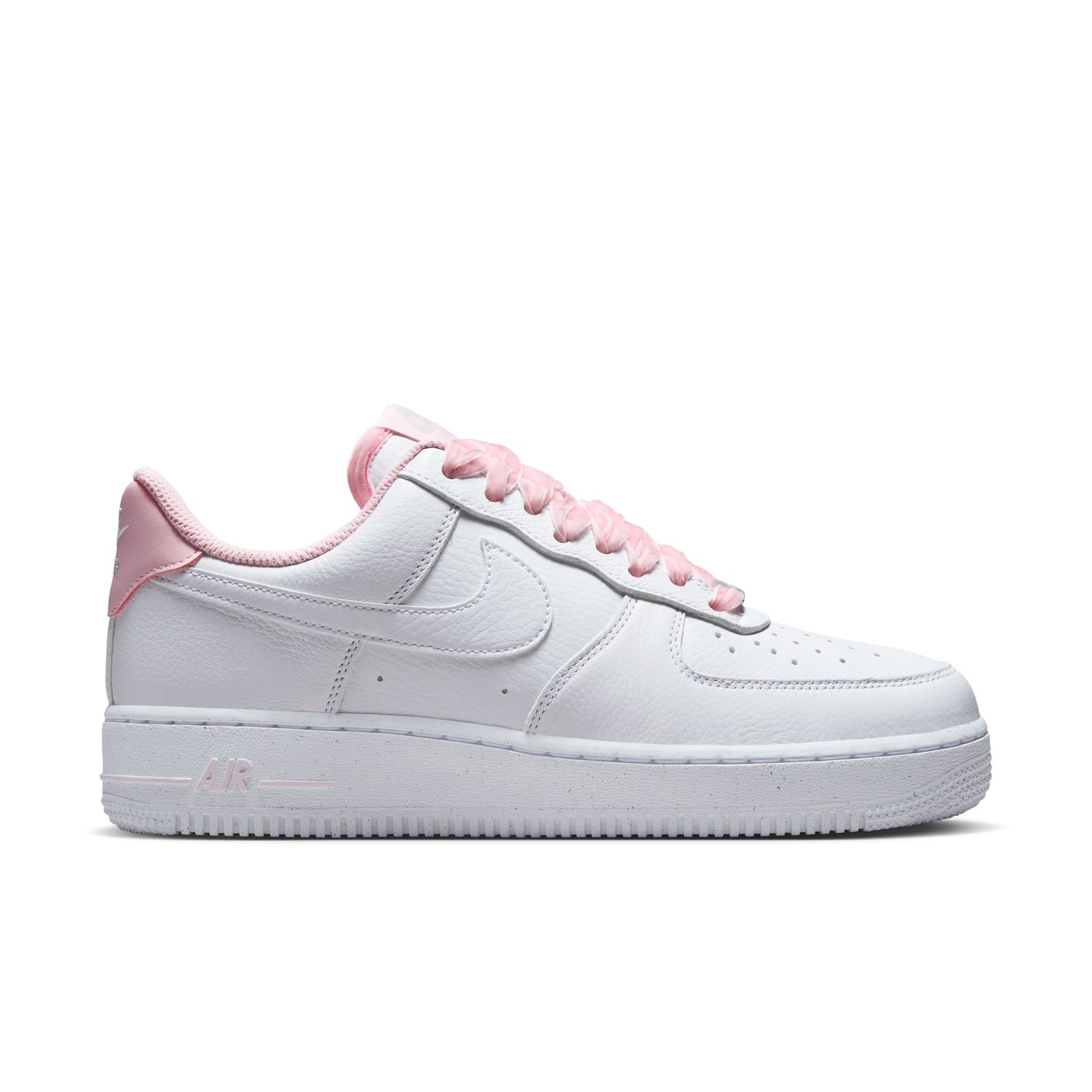 Nike Air Force 1 '07 Vintage "Pink Foam Velvet Laces" Wmns - Dámské - Tenisky Nike - Bílé - HV4403-601 - Velikost: 44.5