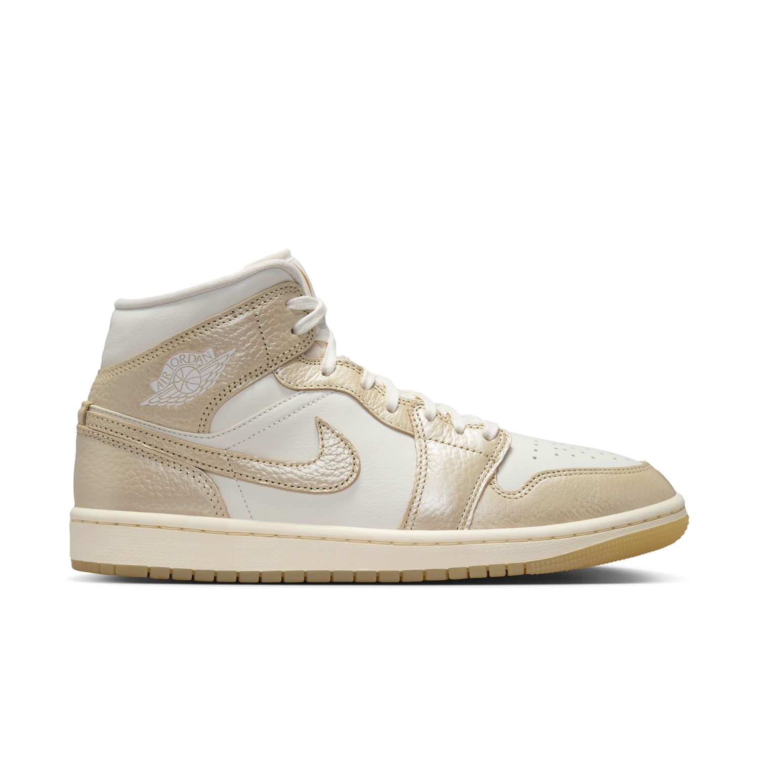 Air Jordan 1 Mid SE "Metallic Team Gold" Wmns - Dámské - Tenisky Jordan - Bílé - HV5159-100 - Velikost: 40.5