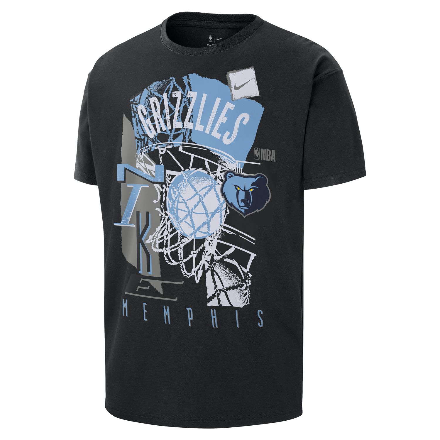 Nike NBA Memphis Grizzlies Courtside Vintage Tee Black - Pánské - Triko Nike - Černé - HV5644-010 - Velikost: XL