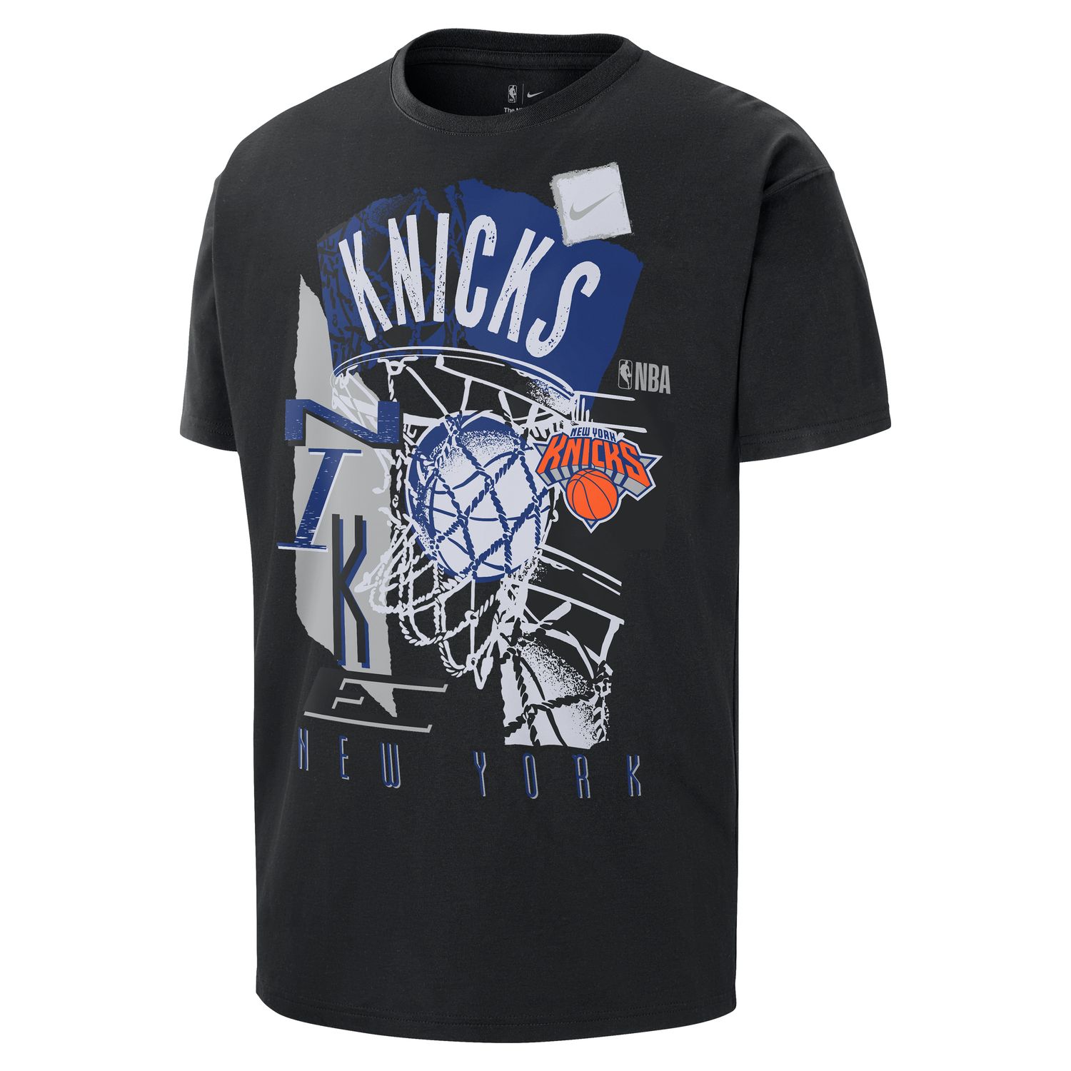 Nike NBA New York Knicks Courtside Vintage Tee - Pánské - Triko Nike - Černé - HV5647-010 - Velikost: L