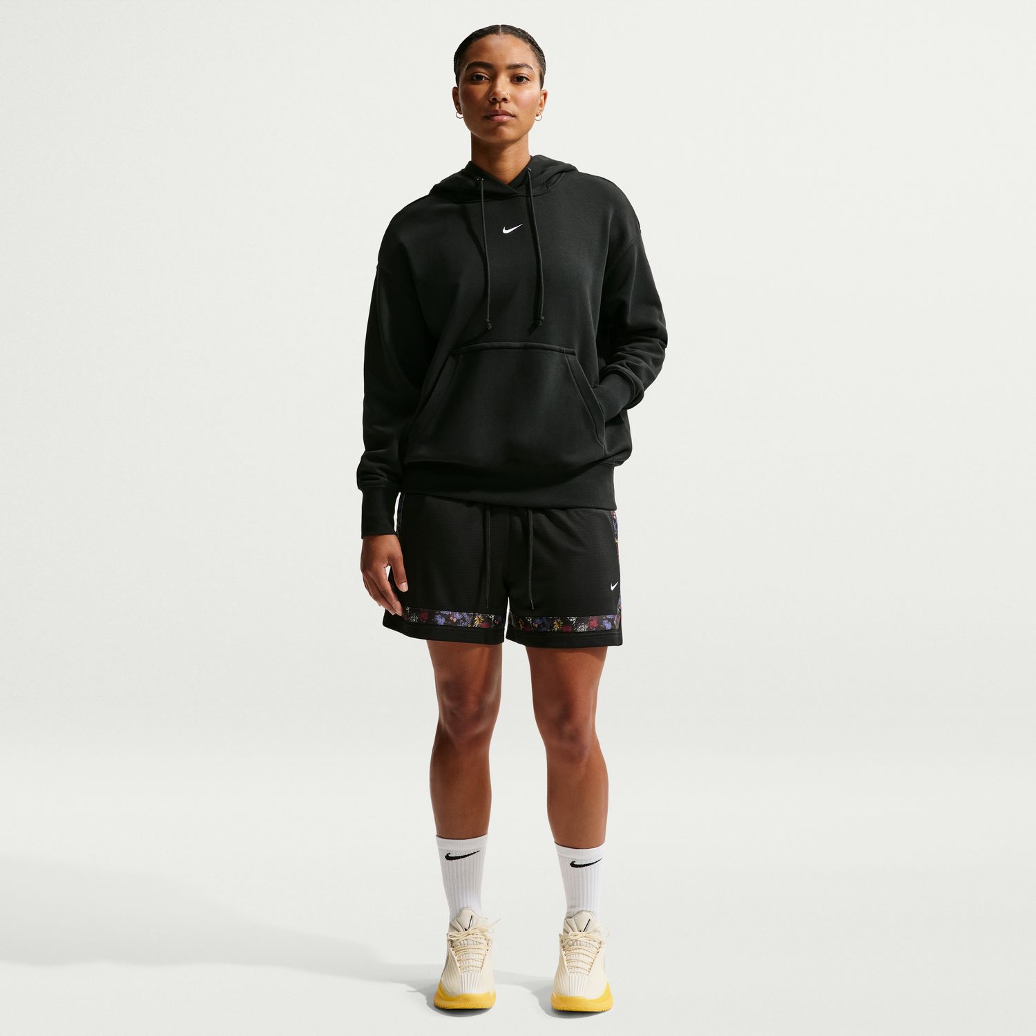Nike Phoenix Fleece Wmns Oversized Pullover Basketball Hoodie Black - Dámské - Mikina Nike - Černé - HV8101-010 - Velikost: S