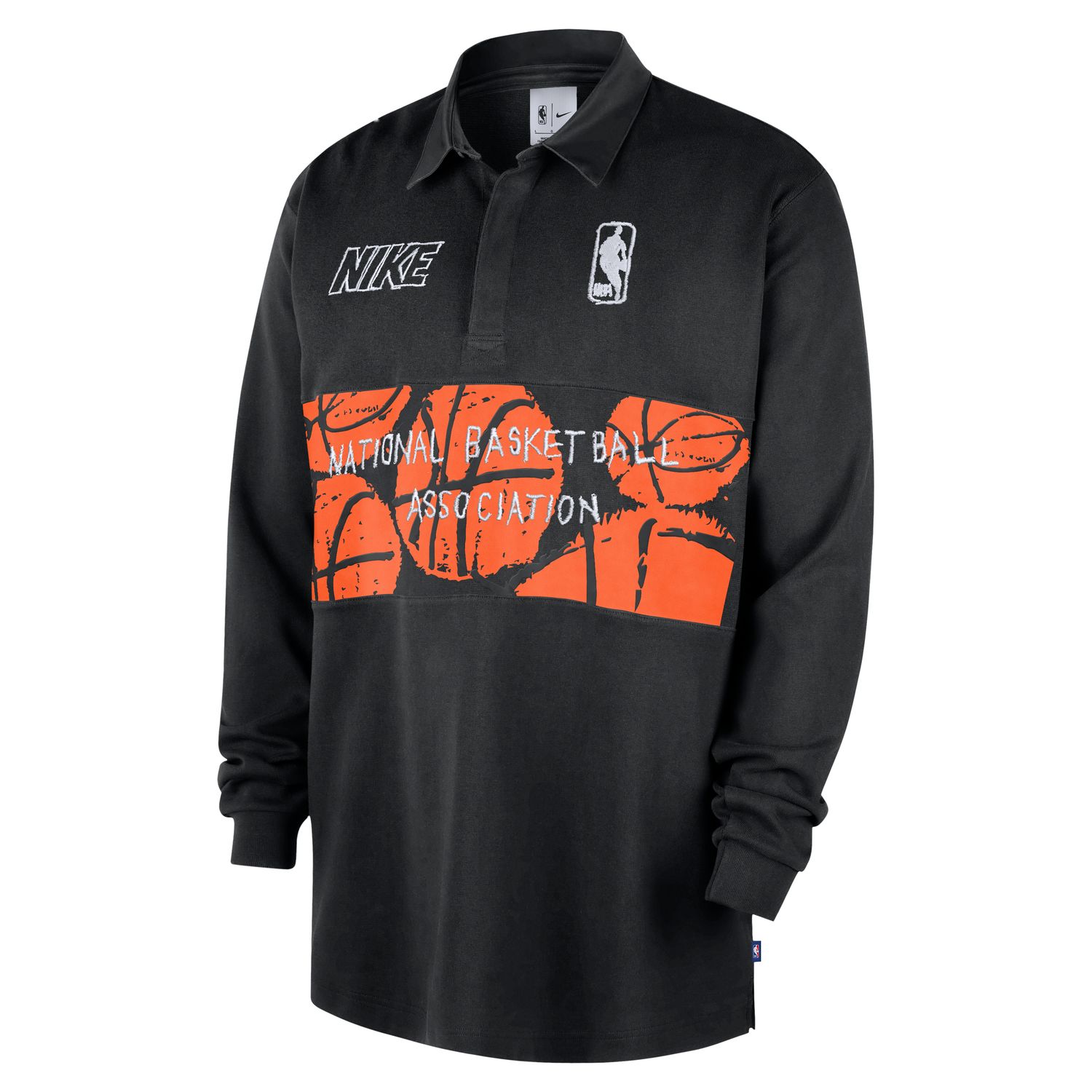 Nike NBA Team 31 Rugby Top Black - Pánské - Triko Nike - Černé - HV9254-010 - Velikost: 2XL