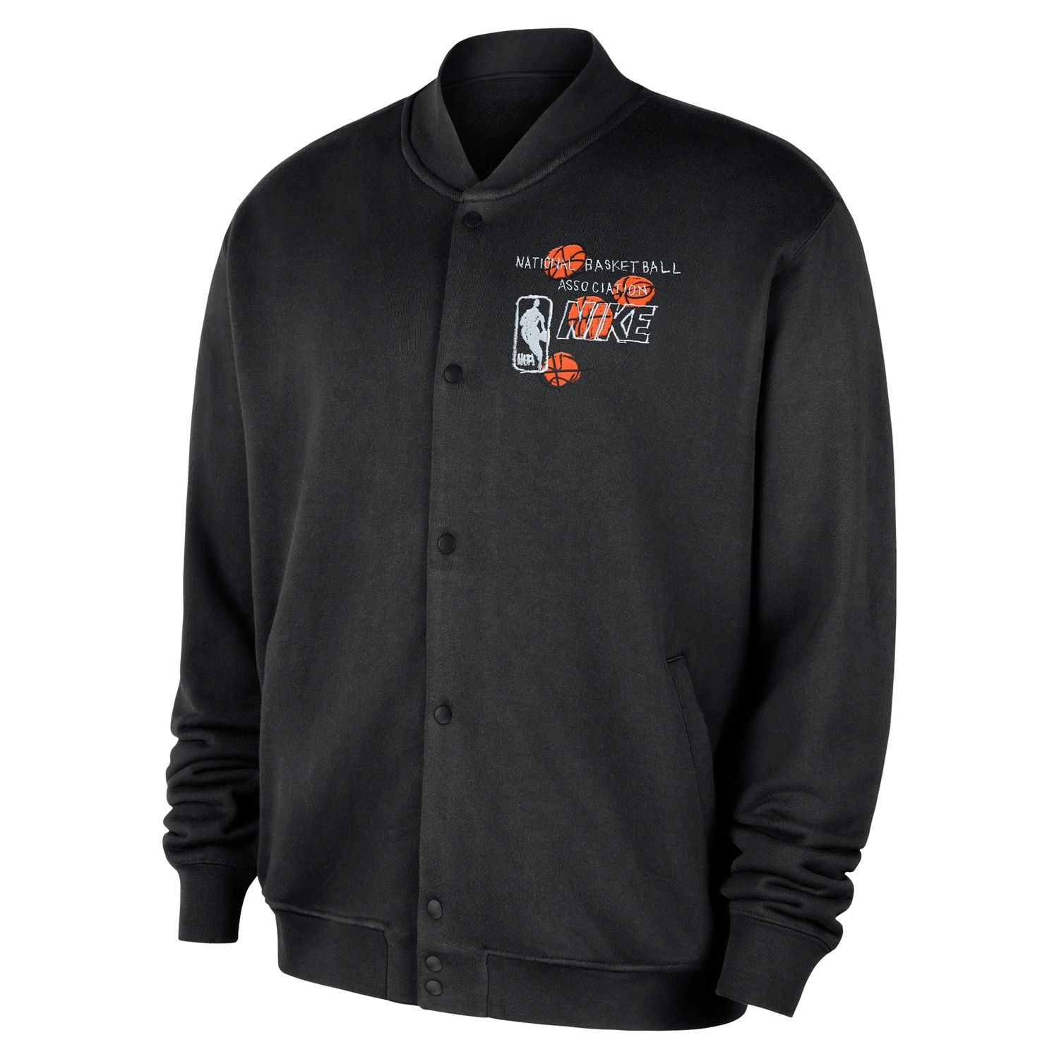 Nike NBA Team 31 Club French Terry Bomber Jacket Black - Pánské - Bunda Nike - Černé - HV9297-010 - Velikost: S