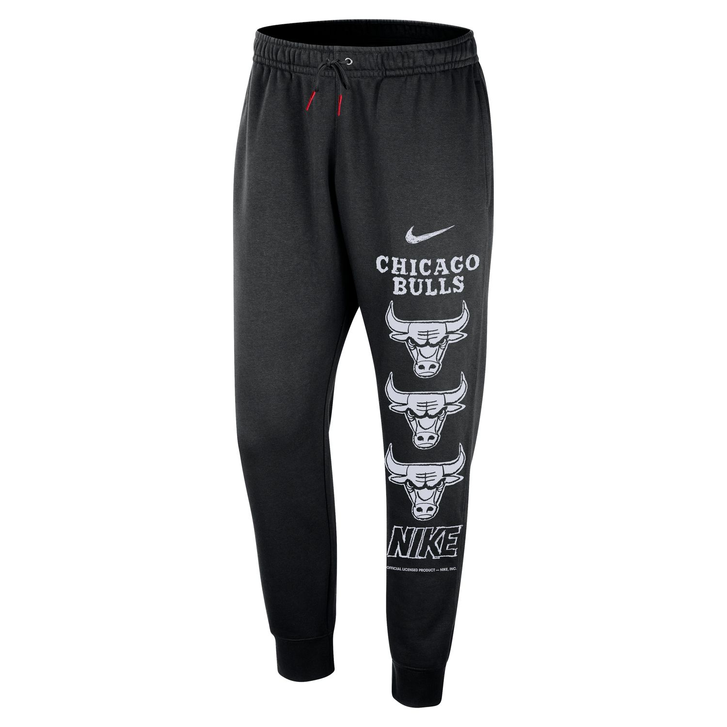 Nike NBA Chicago Bulls Courtside Club Fleece Joggers - Pánské - Kalhoty Nike - Černé - HV9776-010 - Velikost: XL