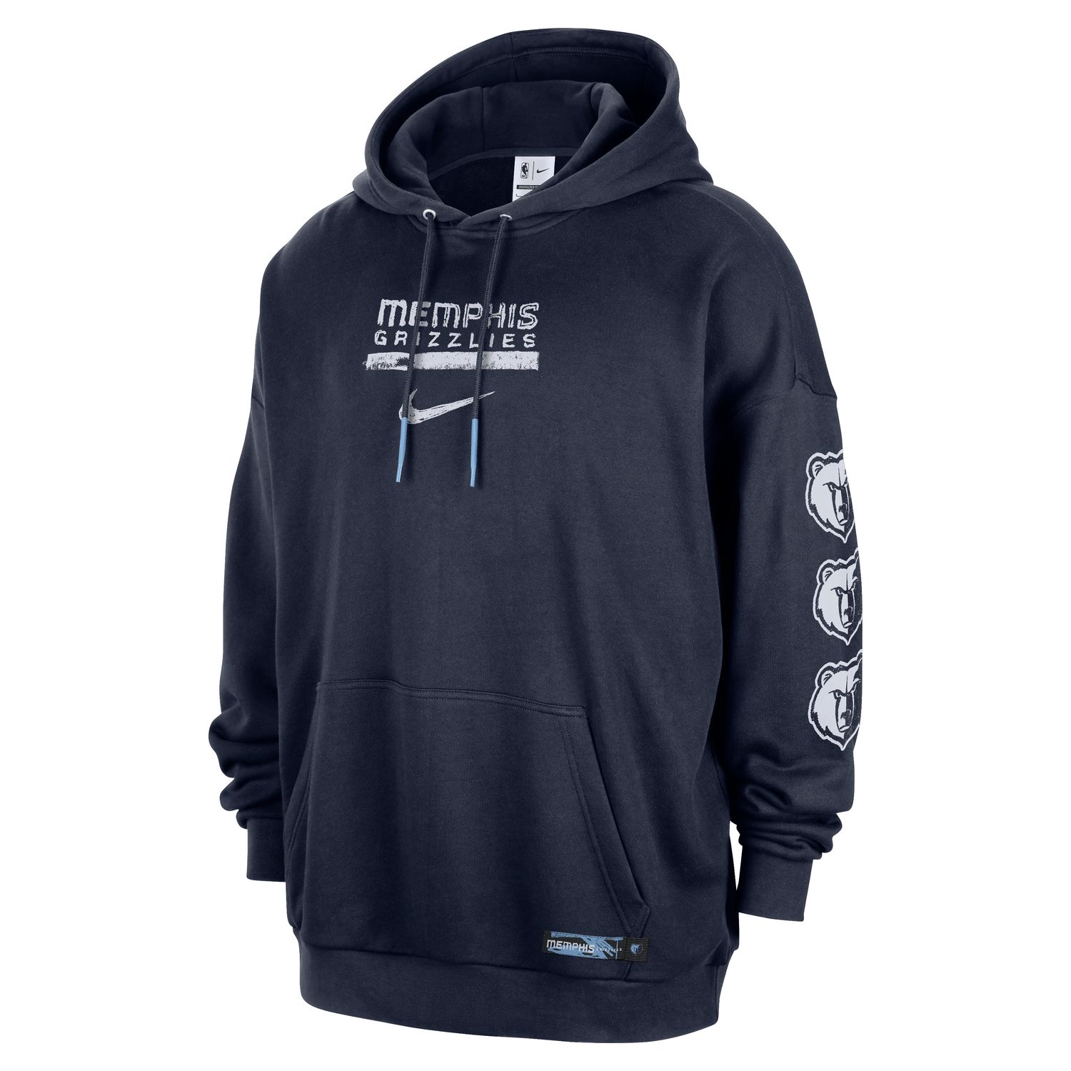 Jordan NBA Memphis Grizzlies Courtside Club Premium Pullover Hoodie - Pánské - Mikina Jordan - Modré - IB2304-419 - Velikost: XL