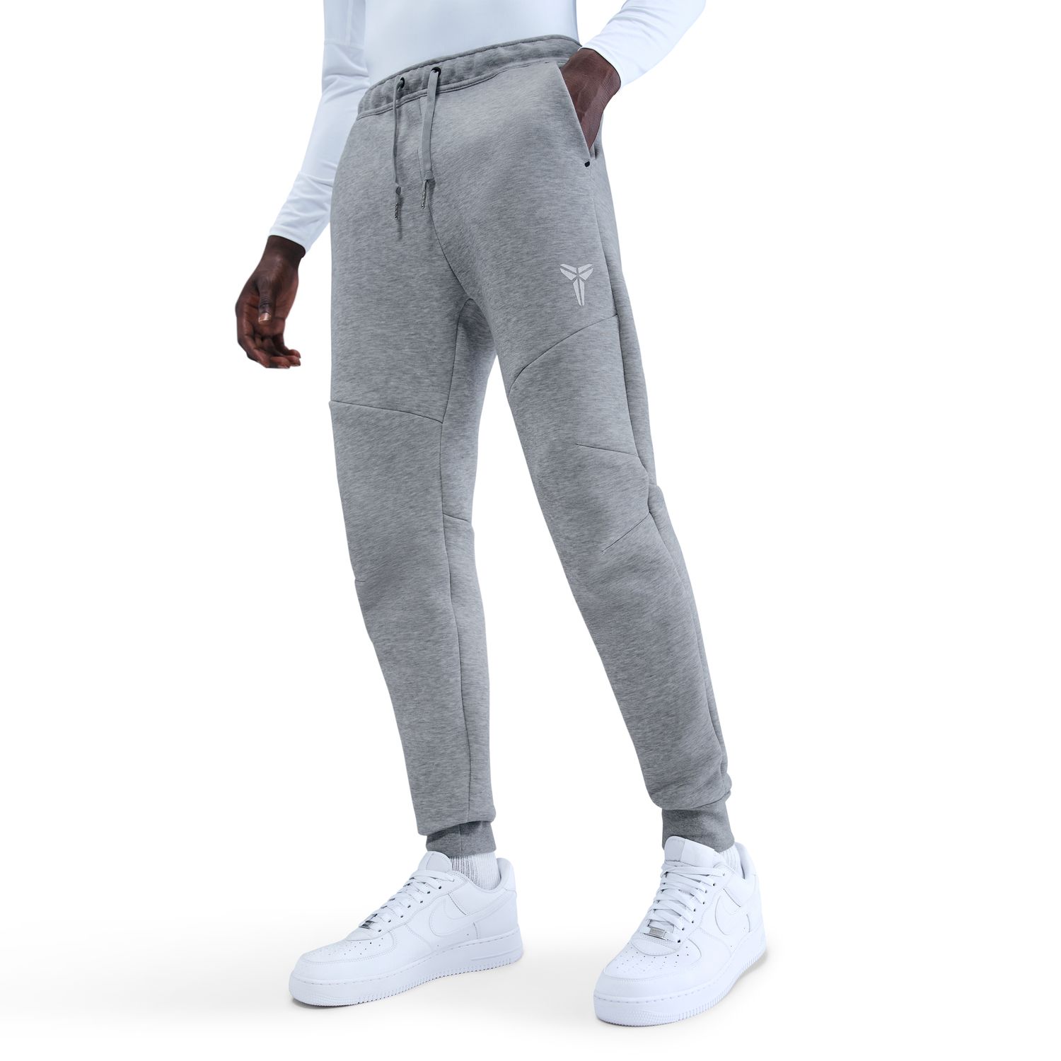 Nike Kobe Tech Fleece Joggers Heather Grey - Pánské - Kalhoty Nike - Šedé - IB2716-063 - Velikost: 3XL