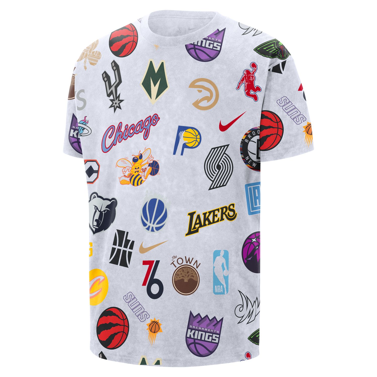 Nike NBA Team 31 AOP Tee - Pánské - Triko Nike - Bílé - IB4267-100 - Velikost: XS