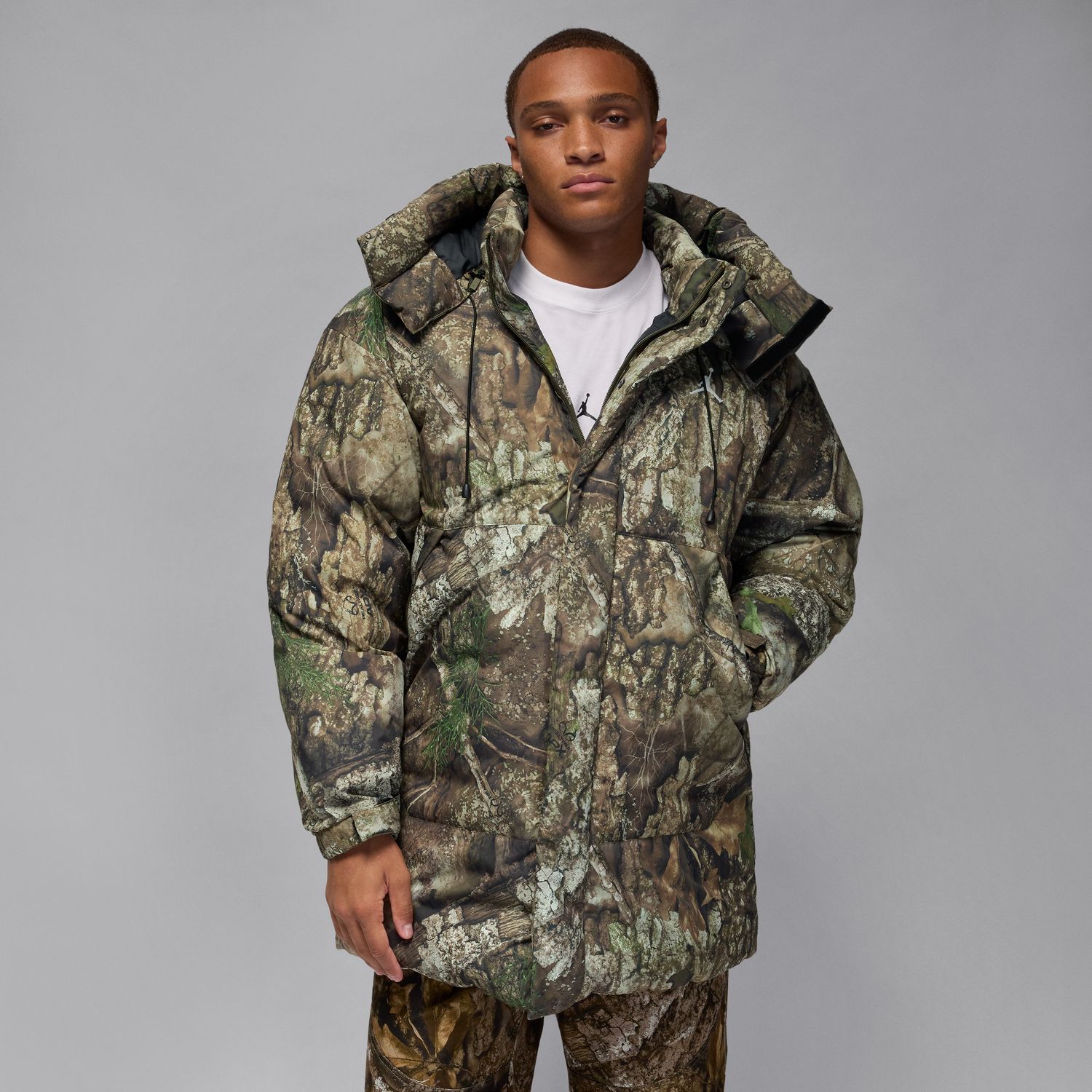 Jordan Flight Therma-FIT Down Parka Medium Olive - Pánské - Bunda Jordan - Zelené - IB4517-222 - Velikost: 2XL