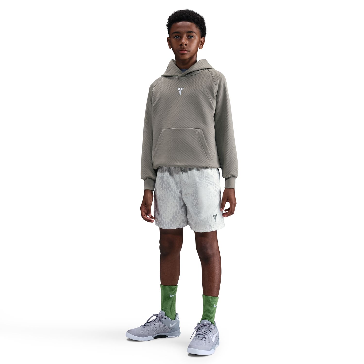 Nike Kobe Big Kids' Lightweight Woven Basketball Shorts White - Dětské - Kraťasy Nike - Bílé - IB7082-100 - Velikost: XL